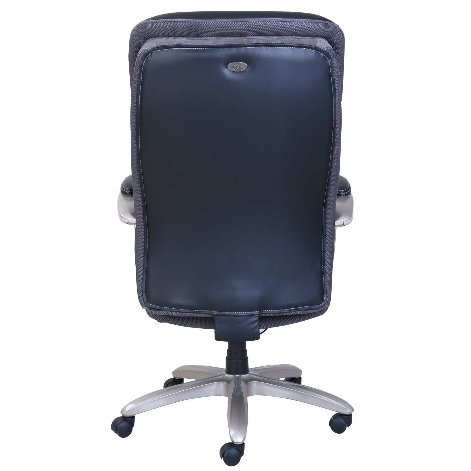 Serta® Smart Layers™ Hensley Big Tall Ergonomic Bonded Leather HighBack Chair BlackSilver PopularChairscom Serta® Smart Layers™ Hensley Big Tall Ergonomic Bonded Leather High Back Chair BlackSilver PopularChairscom