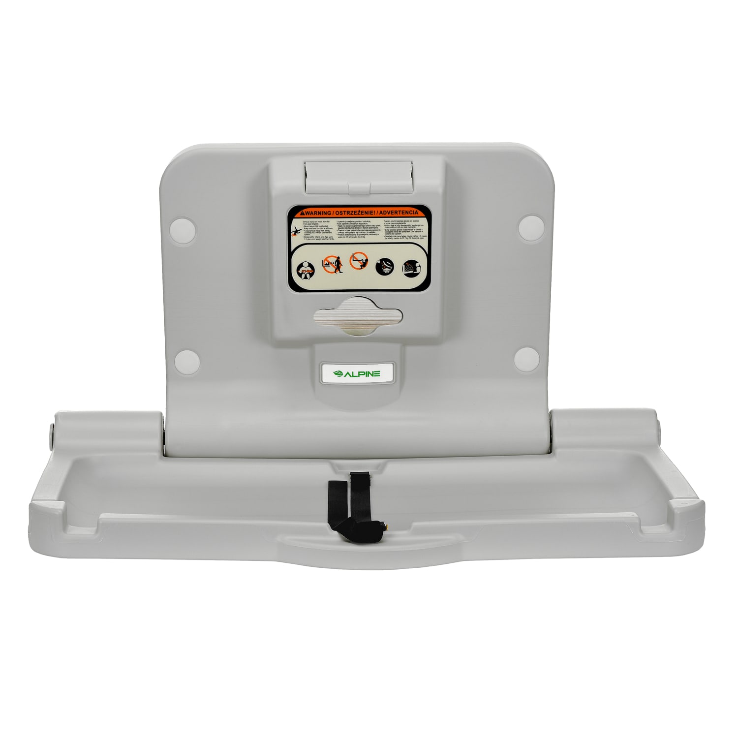 Alpine Compact Horizontal Baby Changing Station, 19-13/16inH x 32-1/8inW x 18-1/8inD, White - Image 3