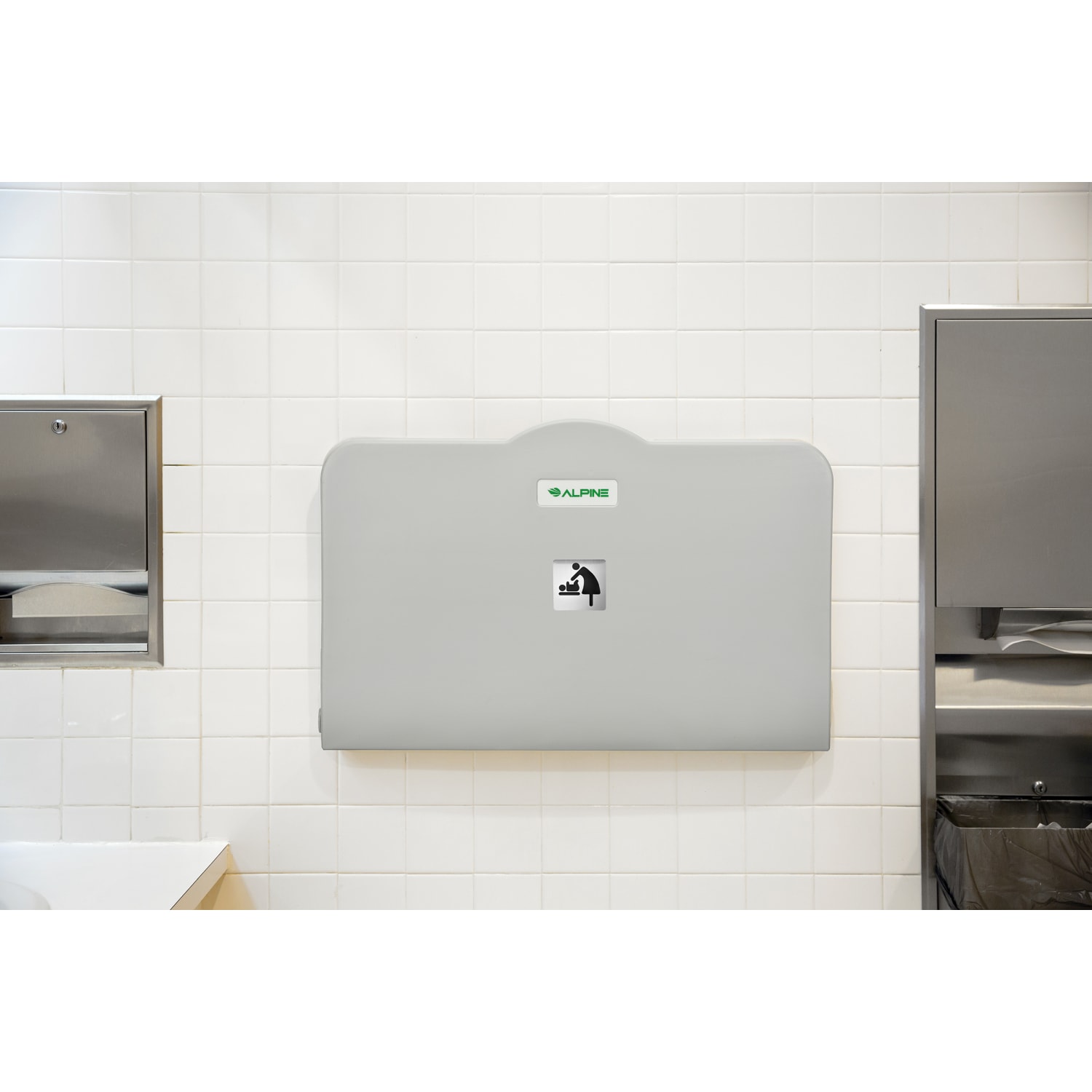 Alpine Compact Horizontal Baby Changing Station, 19-13/16inH x 32-1/8inW x 18-1/8inD, White - Image 6