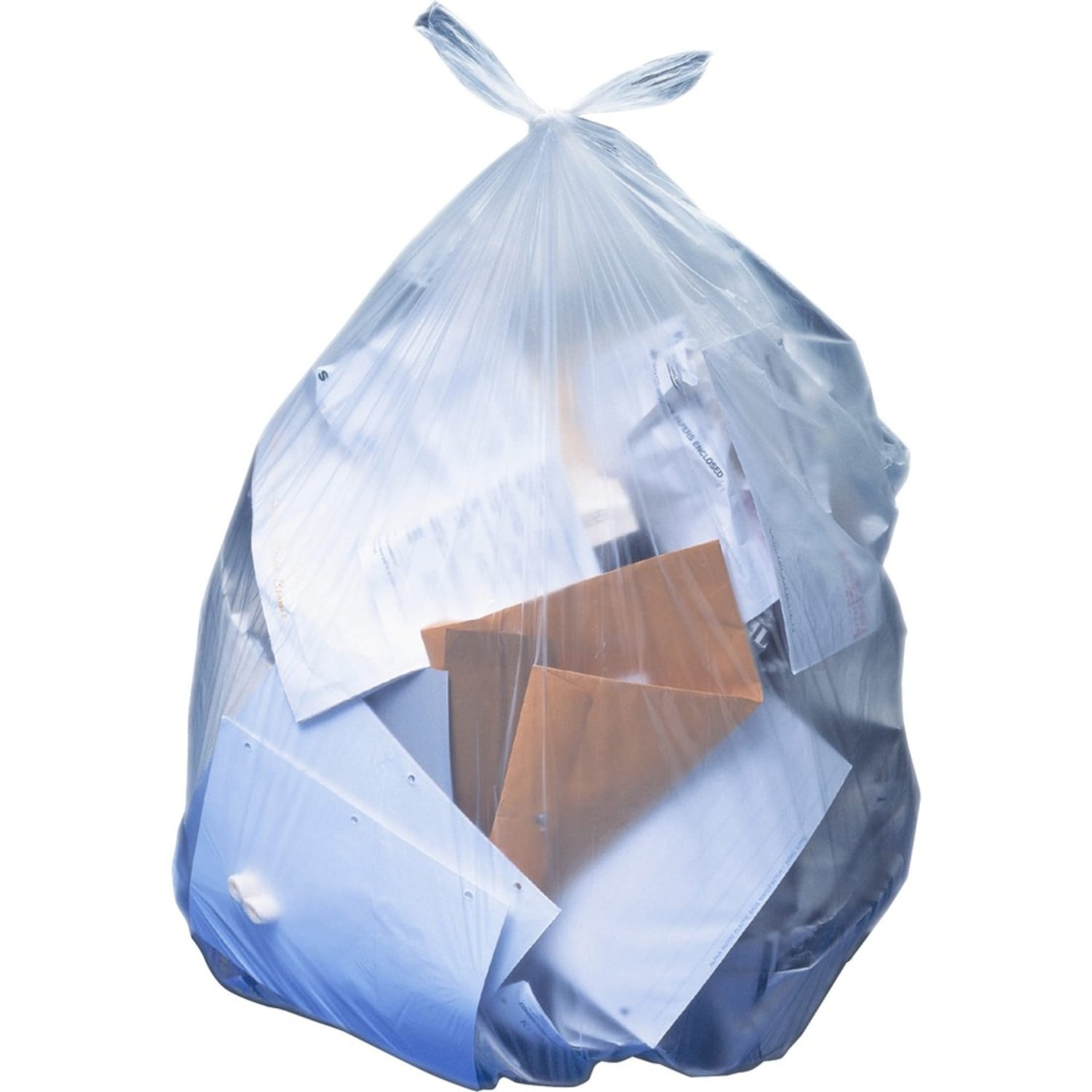 Heritage AccuFit .9mil Clear Can Liners - 23 gal Capacity - 30in Width x 45in Length x 0.90 mil (23 Micron) Thickness - Clear - Can - 25 Roll - 8 / Carton - Image 3