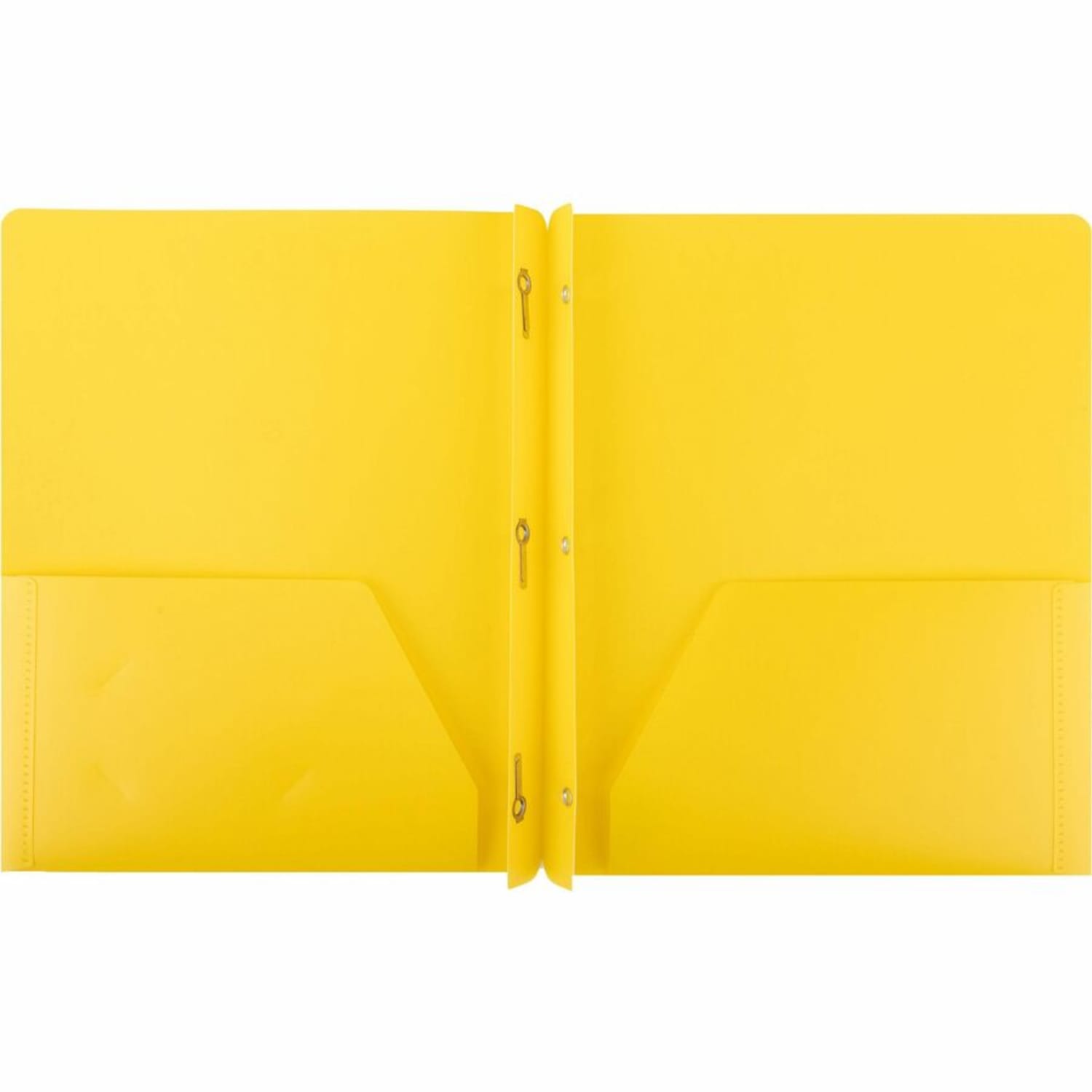 Business Source 3-Hole Punched Poly Portfolio, Letter Size, 8-1/2in x 11in, Yellow - Image 5
