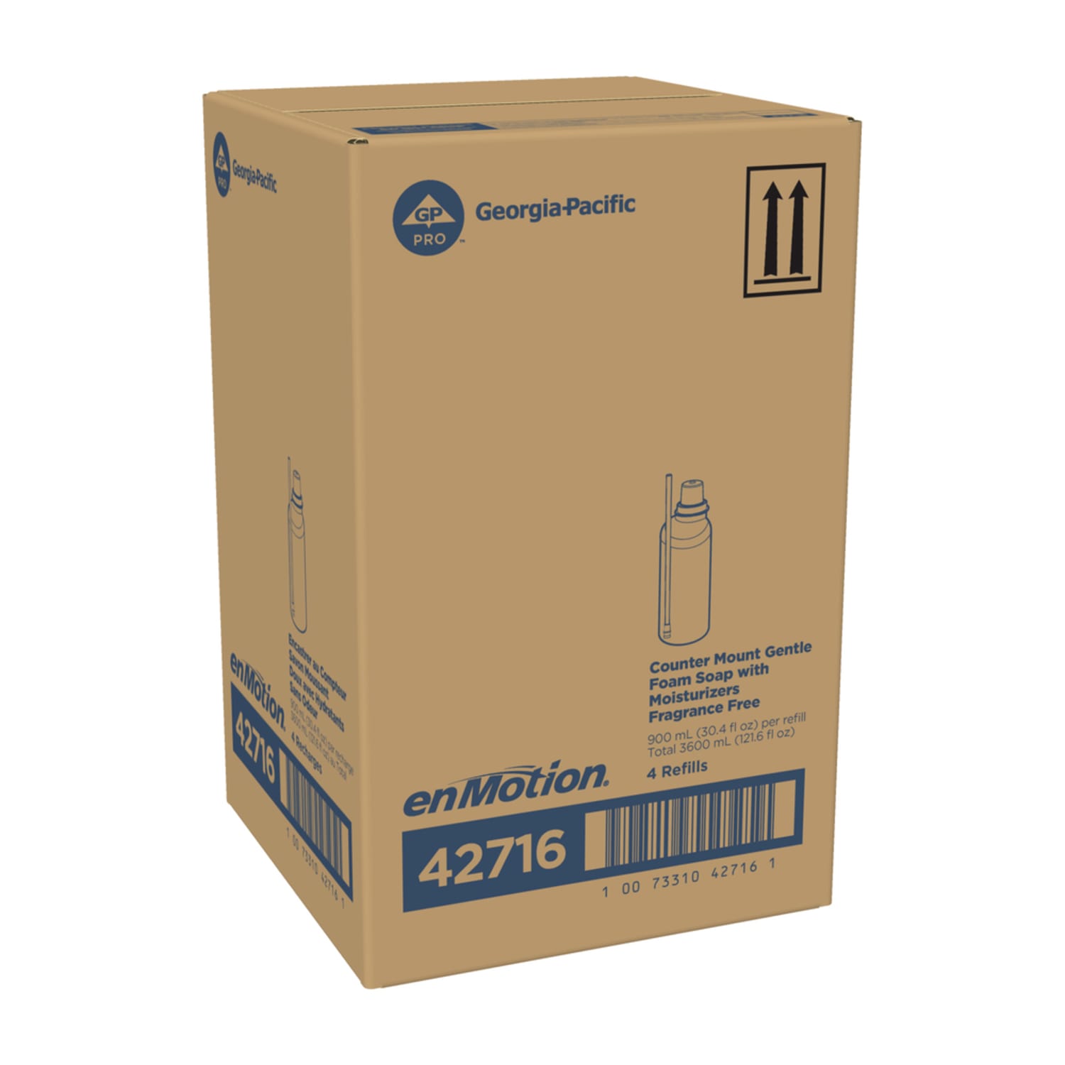 enMotion Counter Mount bottle Frangrance Free 900ml recyclable bottle clear - Image 3
