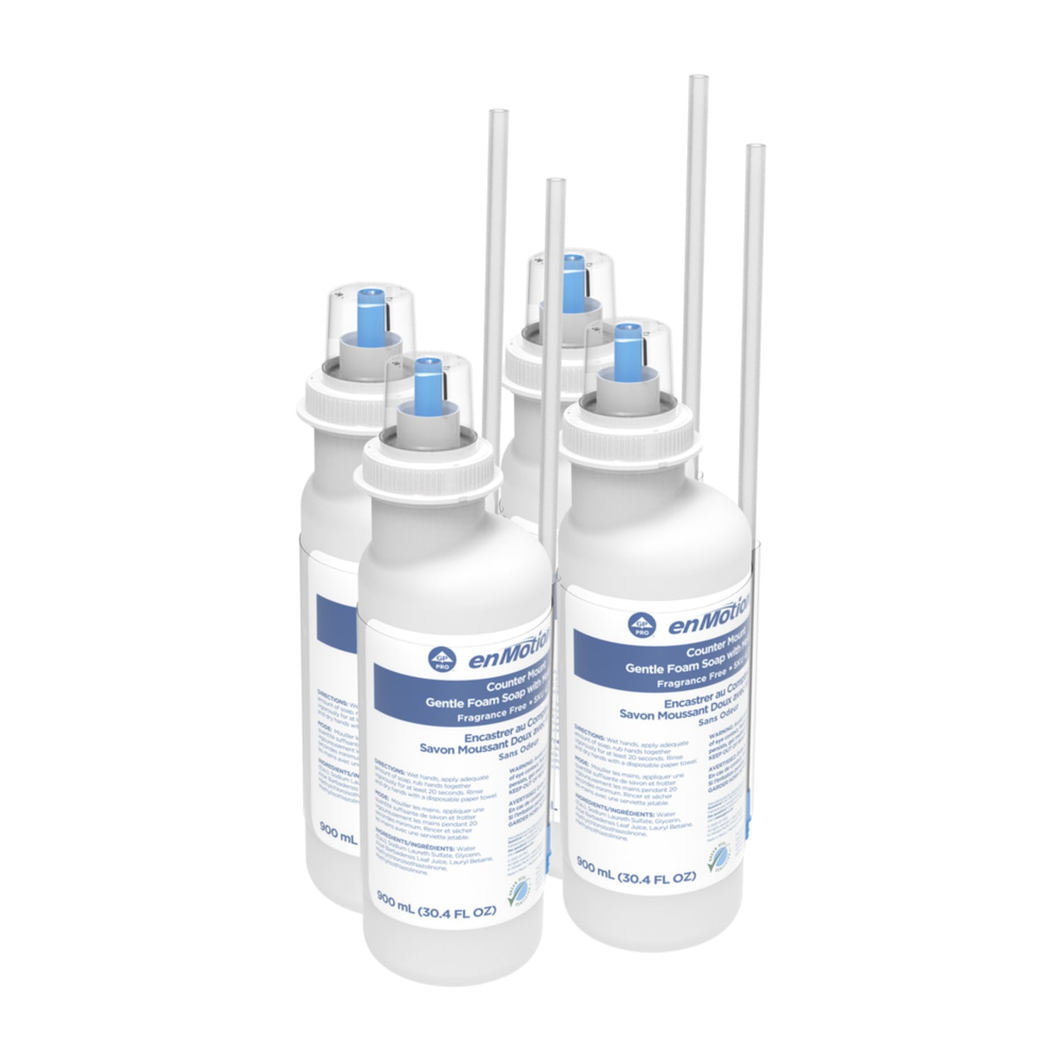 enMotion Counter Mount bottle Frangrance Free 900ml recyclable bottle clear - Image 5