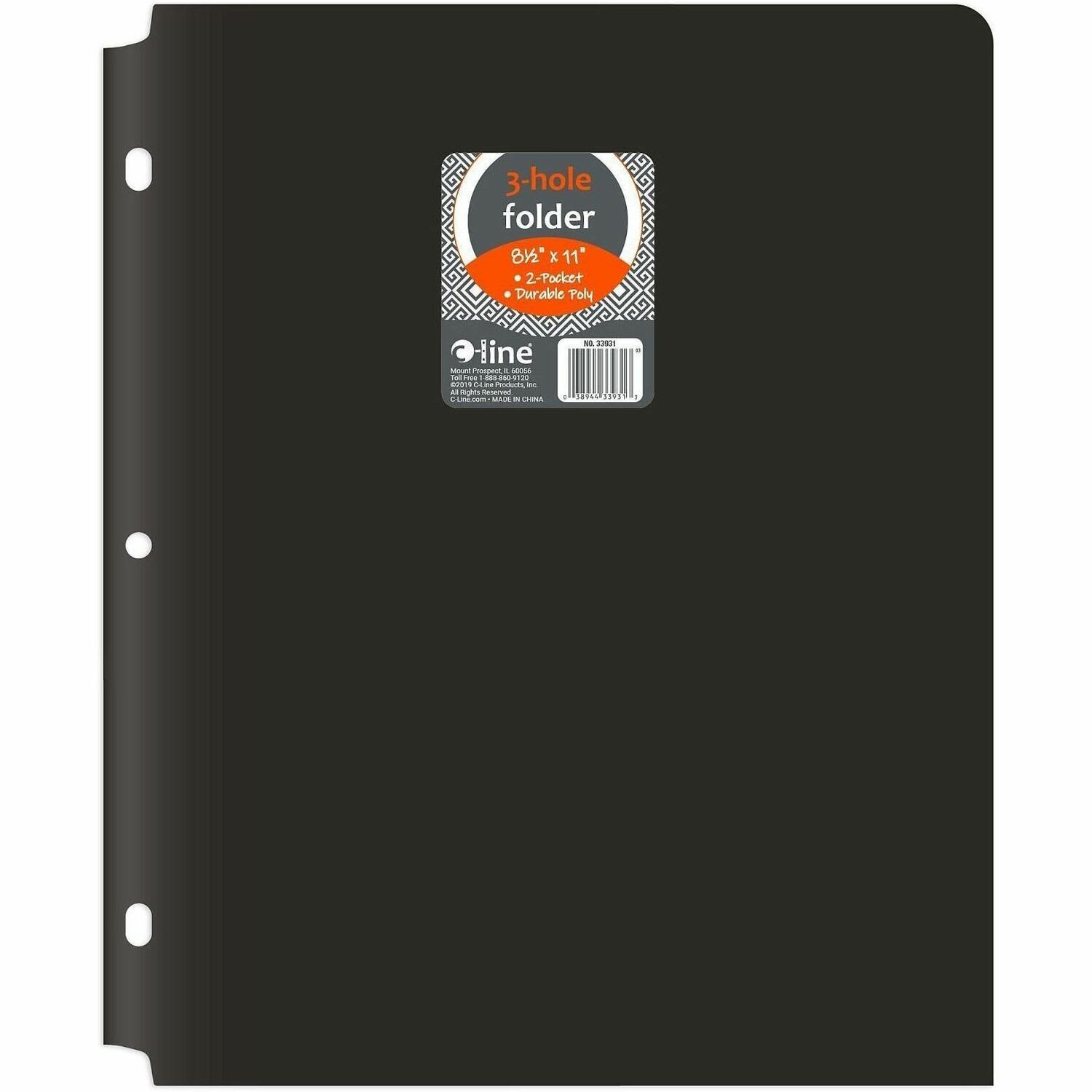 C-Line 2-pocket Heavyweight Poly Portfolio Pocket - 9.4inx 11.4inx100 mil Thickness -  - 33931