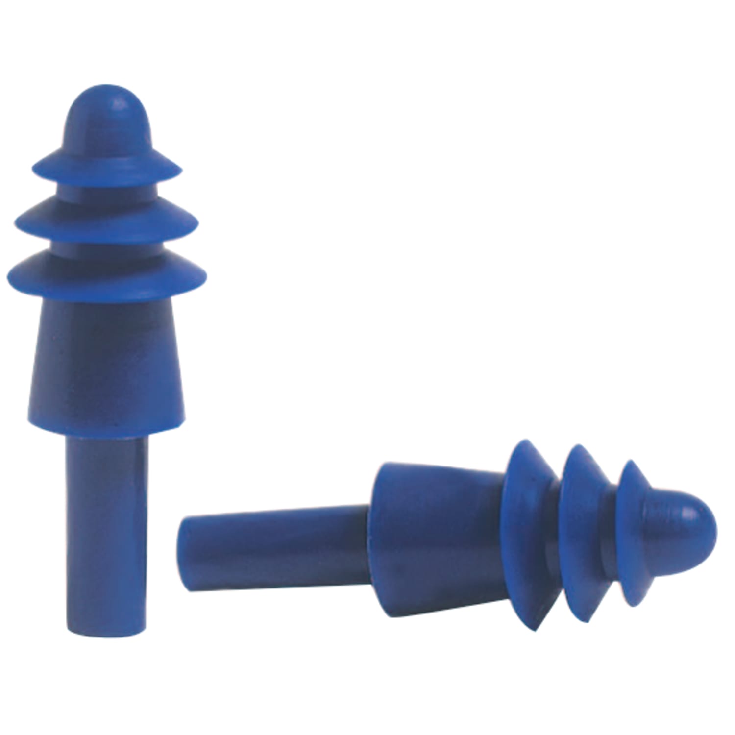 Fusion Multiple-Use Earplug, Thermoplastic Elastomer,Blue/White, Corded