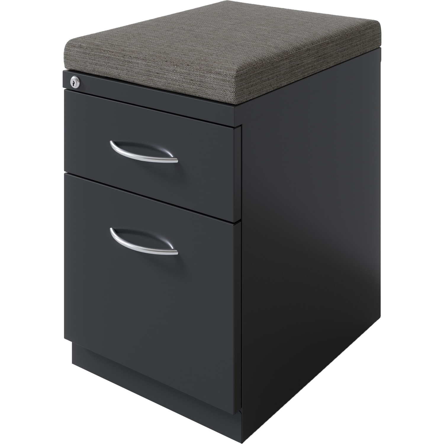 Hirsh 20inD Vertical 2-Drawer Mobile Pedestal File Cabinet, Charcoal/Chinchilla - Image 4