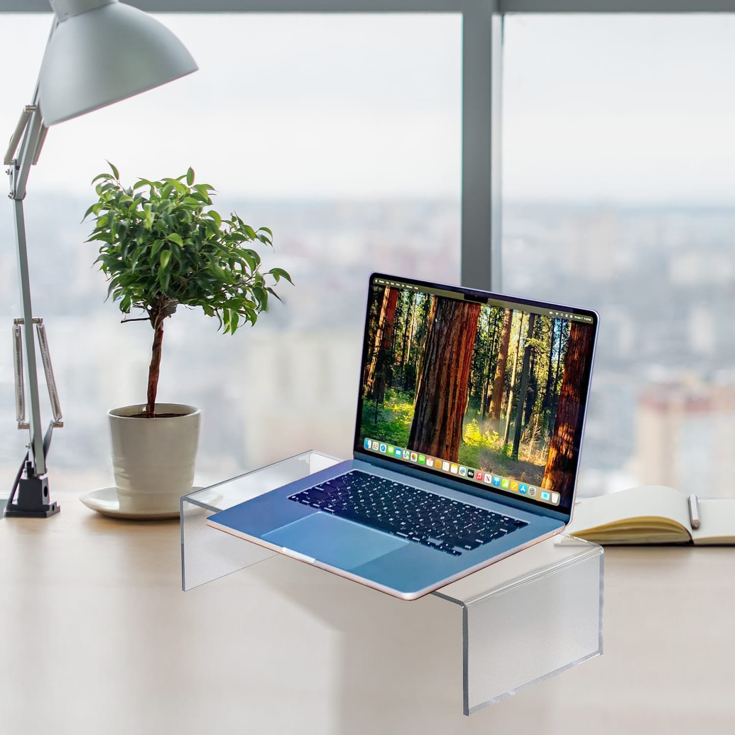 Azar Displays Acrylic Riser Pedestal Display, 4-1/4inH x 15-1/4inW x 8inD, Clear - Image 3