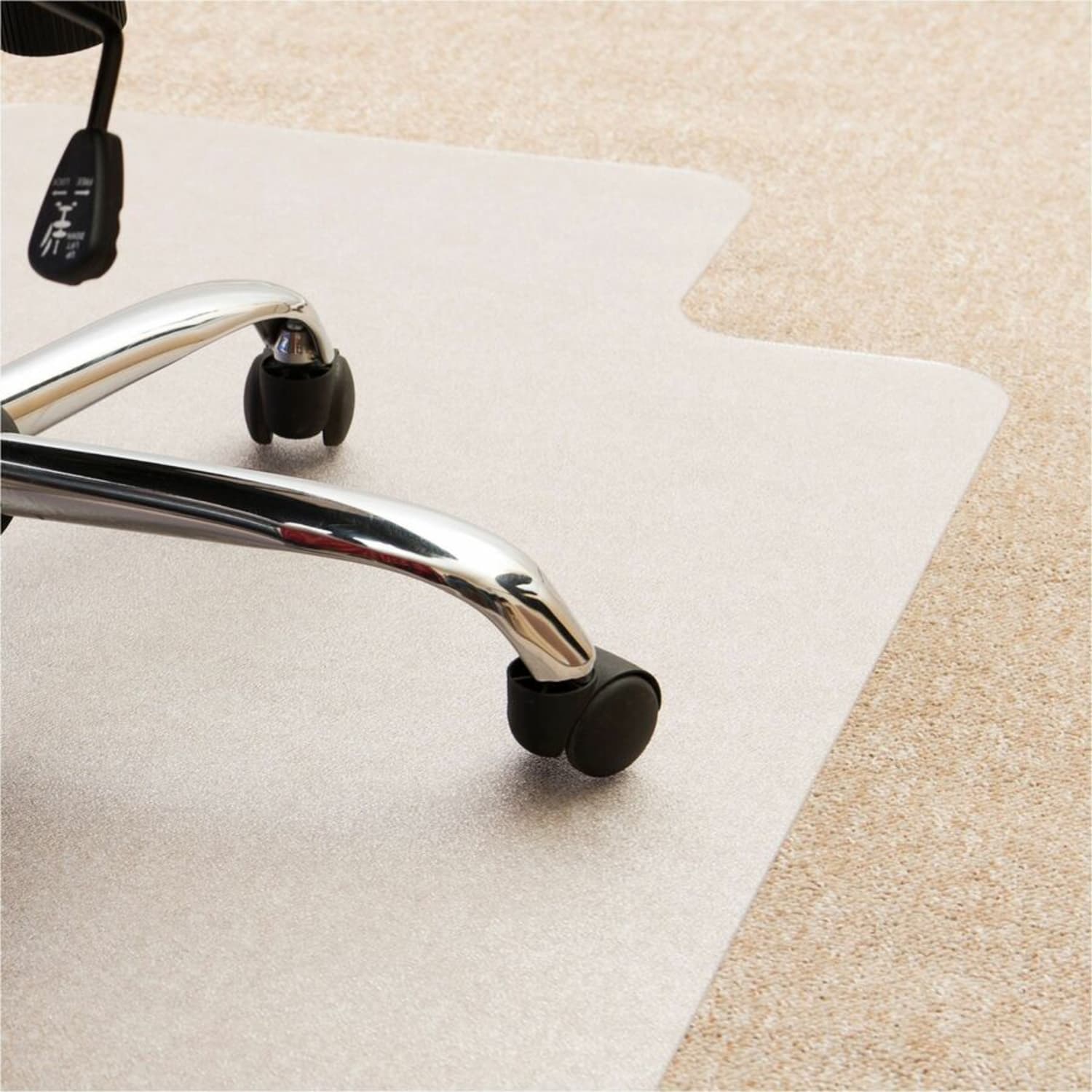 Floortex Cleartex Enhanced Polymer Lipped Chair Mat for Carpets up to 3/8in, 36in x 48in, Clear - Image 3