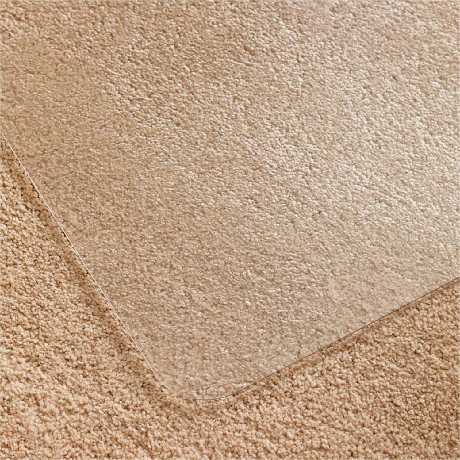 Floortex Cleartex Enhanced Polymer Lipped Chair Mat for Carpets up to 3/8in, 36in x 48in, Clear - Image 4