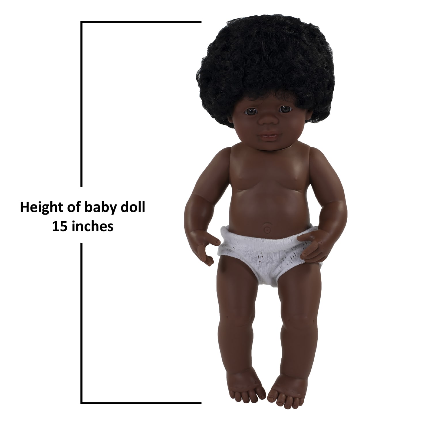 Miniland Educational Anatomically Correct 15in Baby Doll, African American Girl - Image 4