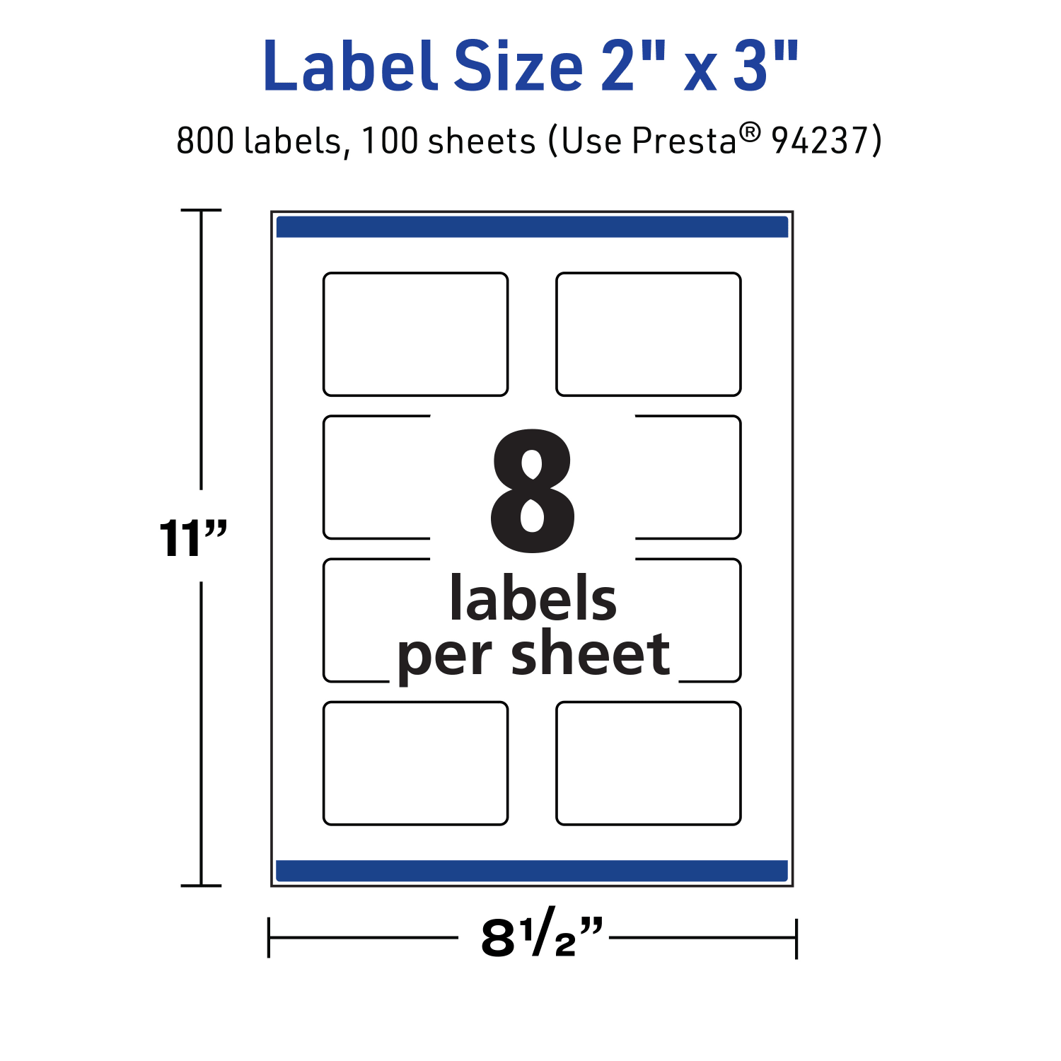 Avery Print-To-The-Edge TrueBlock Labels With Sure Feed, 94237-TWMP100, Rectangle, 2in x 3in, Matte White, Pack Of 800 - Image 6