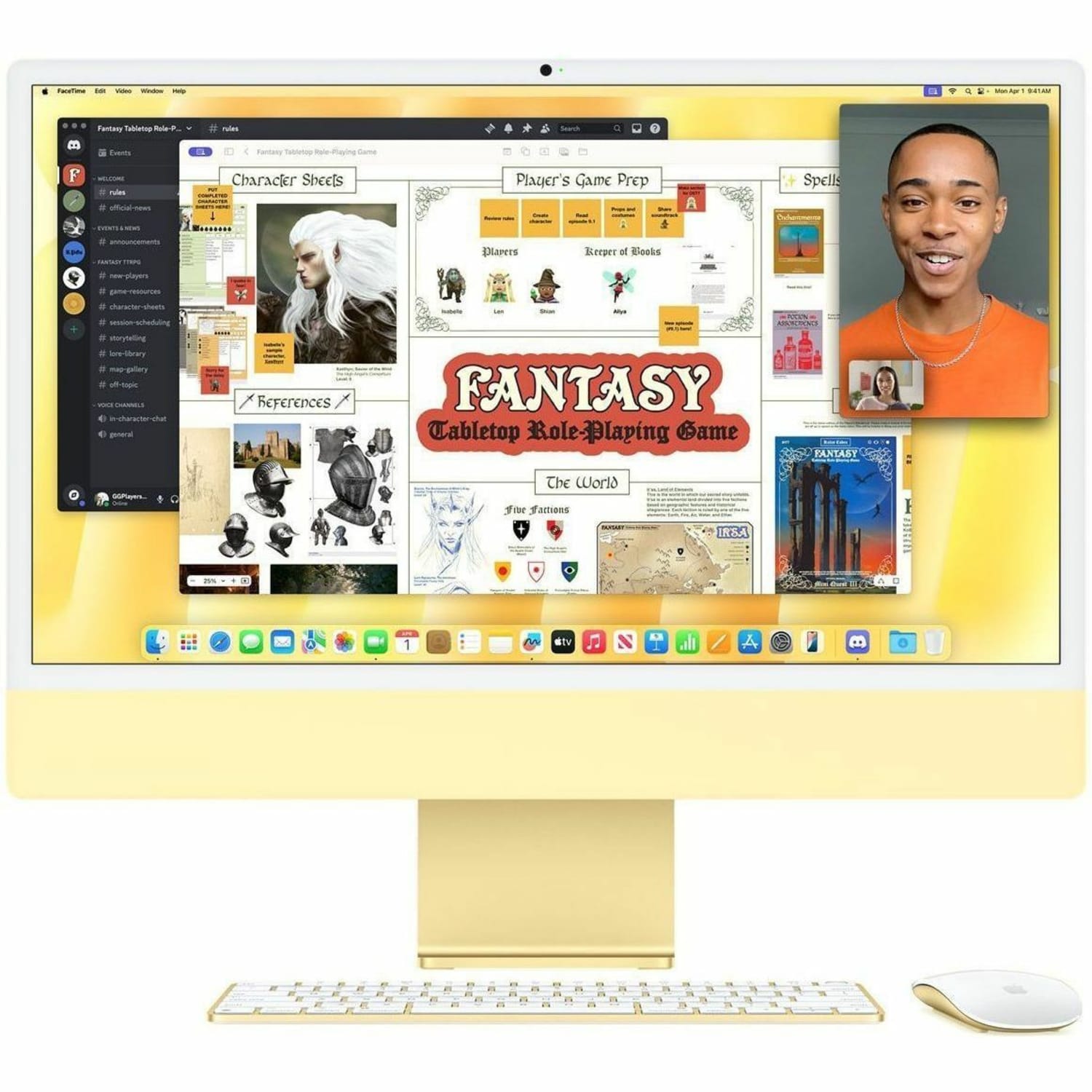 Apple iMac MWUW3LL/A All-in-One Computer - Apple M4 - 16 GB - 256 GB SSD - 24in 4.5K - Desktop - Yellow - MWUW3LLA - Image 3