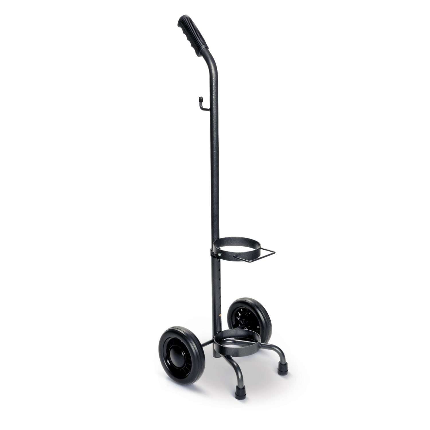 Medline Rolling Oxygen Carts, For D & E Oxygen Tanks, Black, Pack Of 6