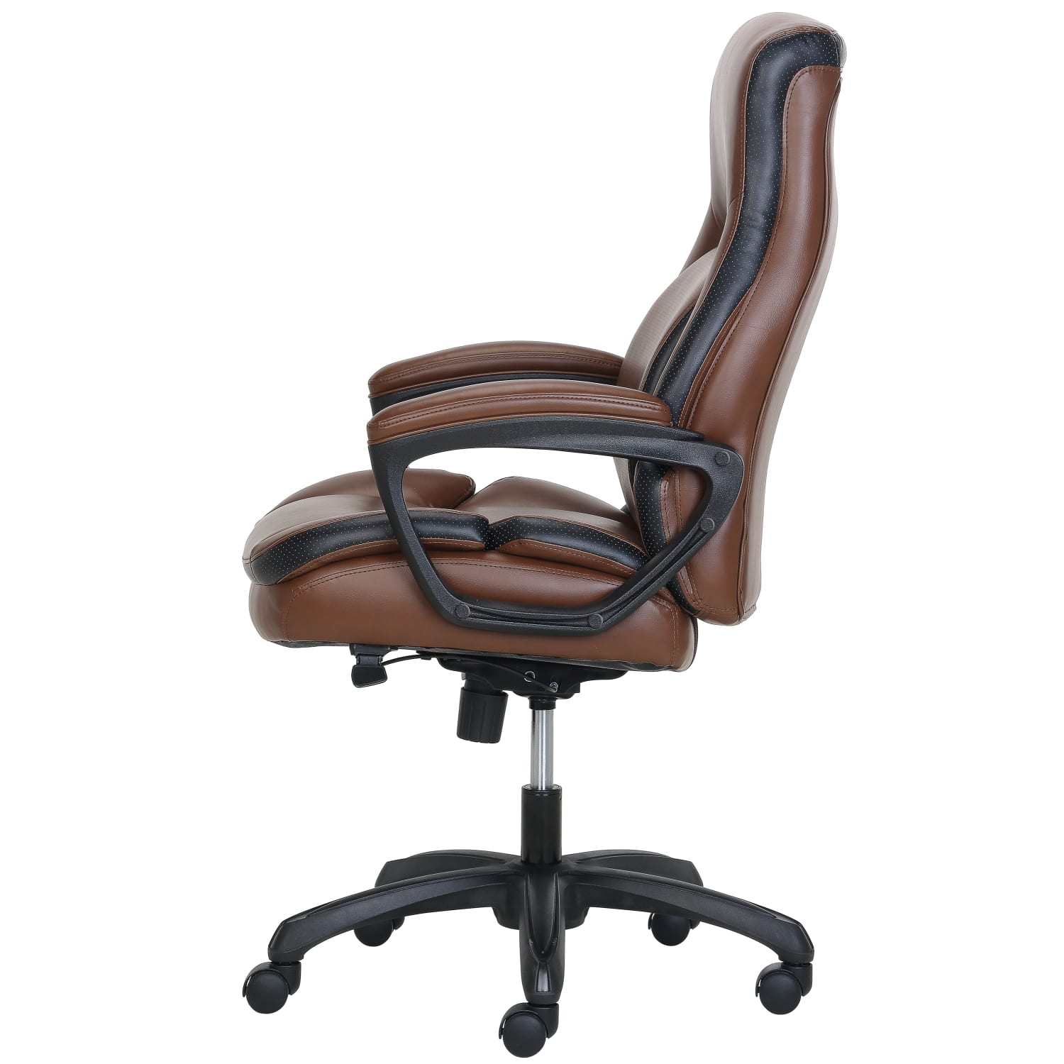 Shaquille O Neal Amphion Ergonomic Bonded Leather High Back Executive Office Chair BrownBlack PopularChairscom