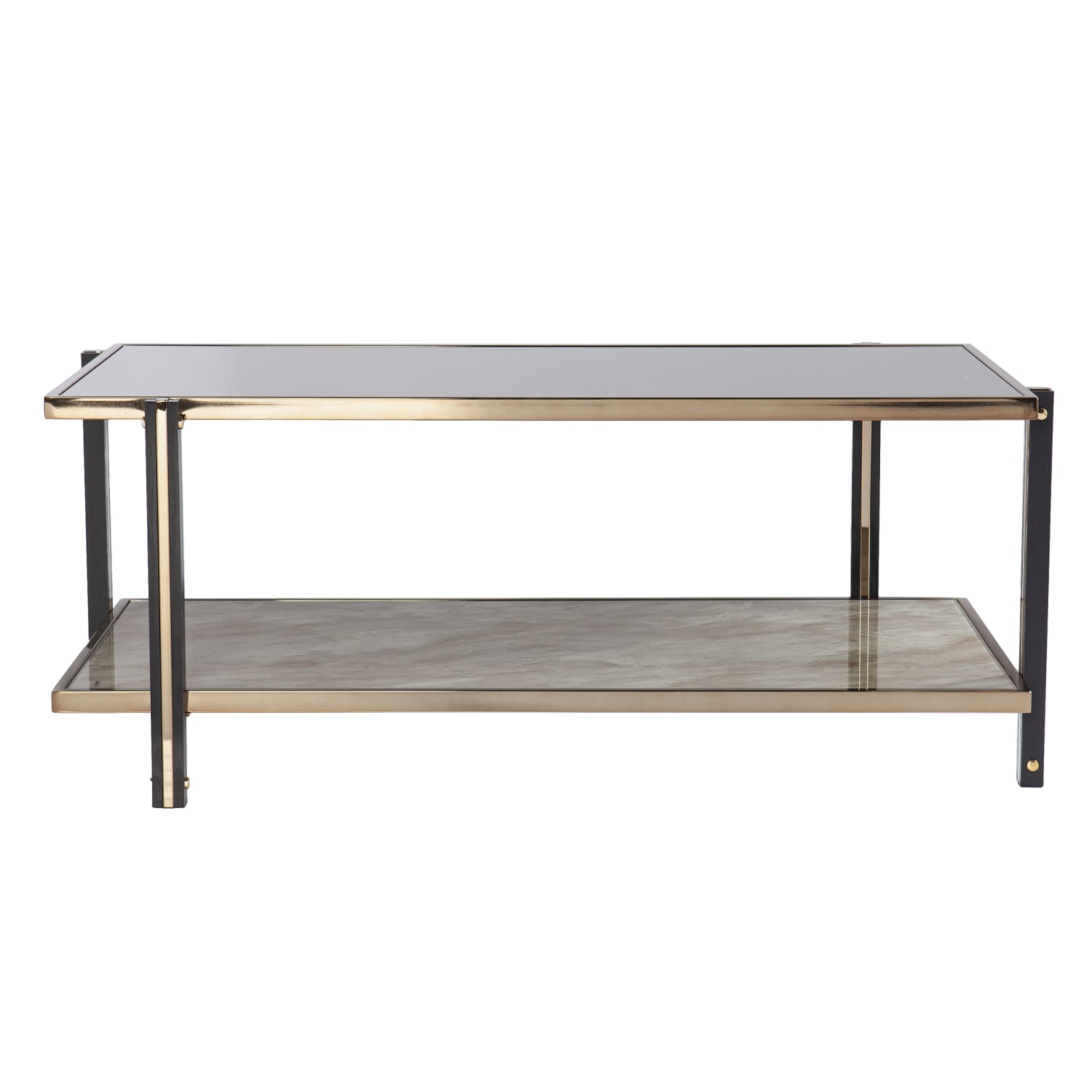 SEI Thornsett Cocktail Table, 18inH x 43inW x 23-1/4inD, Champagne/Smoke - Image 3