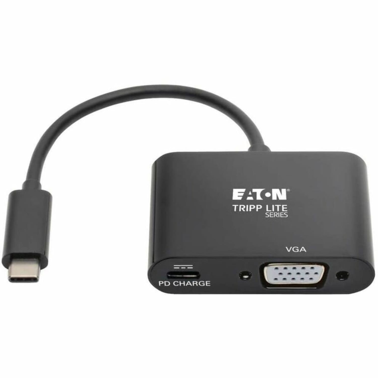 Eaton Tripp Lite Series USB-C to VGA Adapter w/PD Charging - USB 3.1 Gen 1, 1920x 1080 (1080p), Thunderbolt 3, Black, USB Type C to VGA - U44406NVBC - Image 5