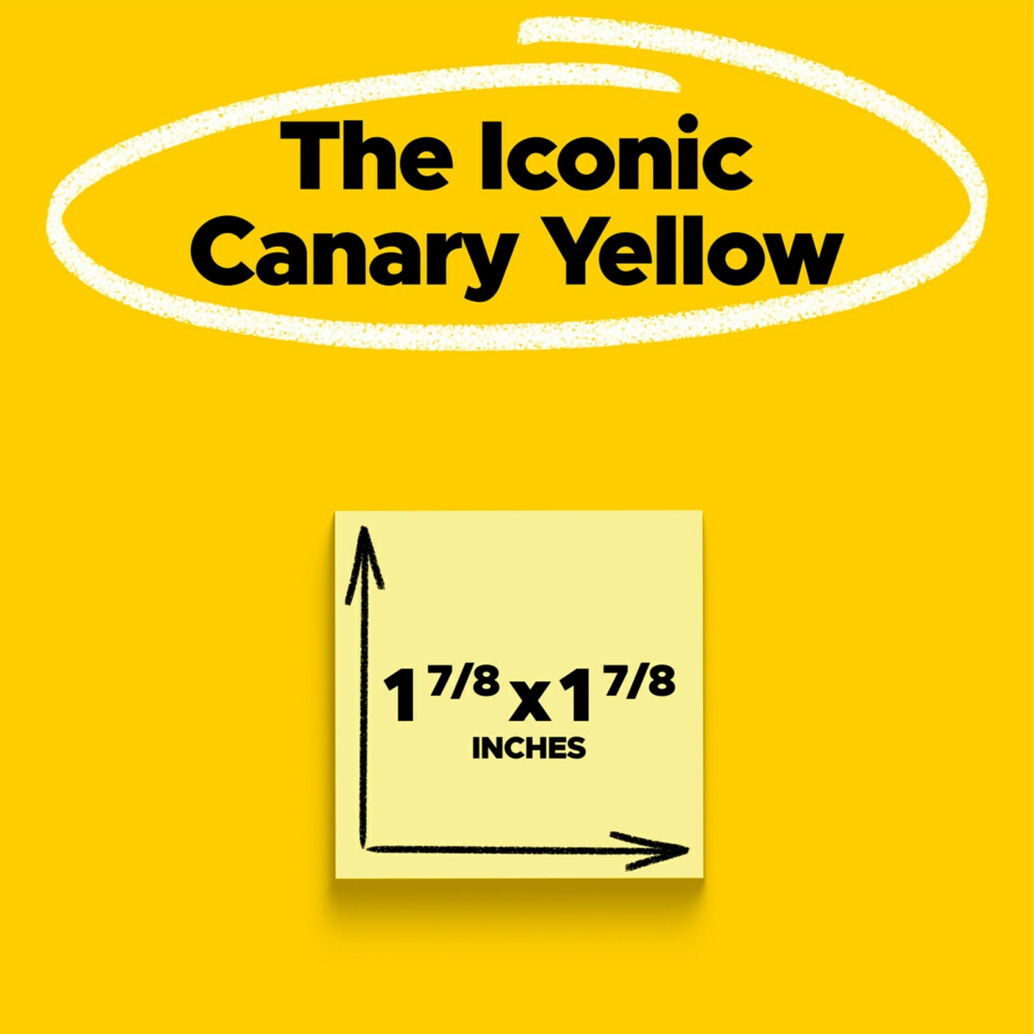 Post-it Super Sticky Notes, 10 Pads, 1 7/8 in x 1 7/8 in, 2x the Sticking Power, School Supplies and Office Products, Sticky Notes for Vertical Surfaces, Monitors, Walls and Windows, Canary Yellow - Image 3