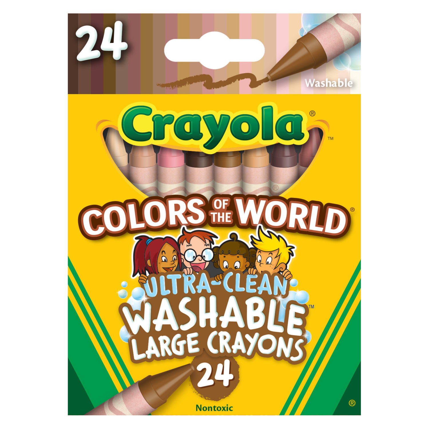 Crayola Large Crayons, Colors of the World, 24 Crayons Per Box, Set Of 3 Boxes - Image 3