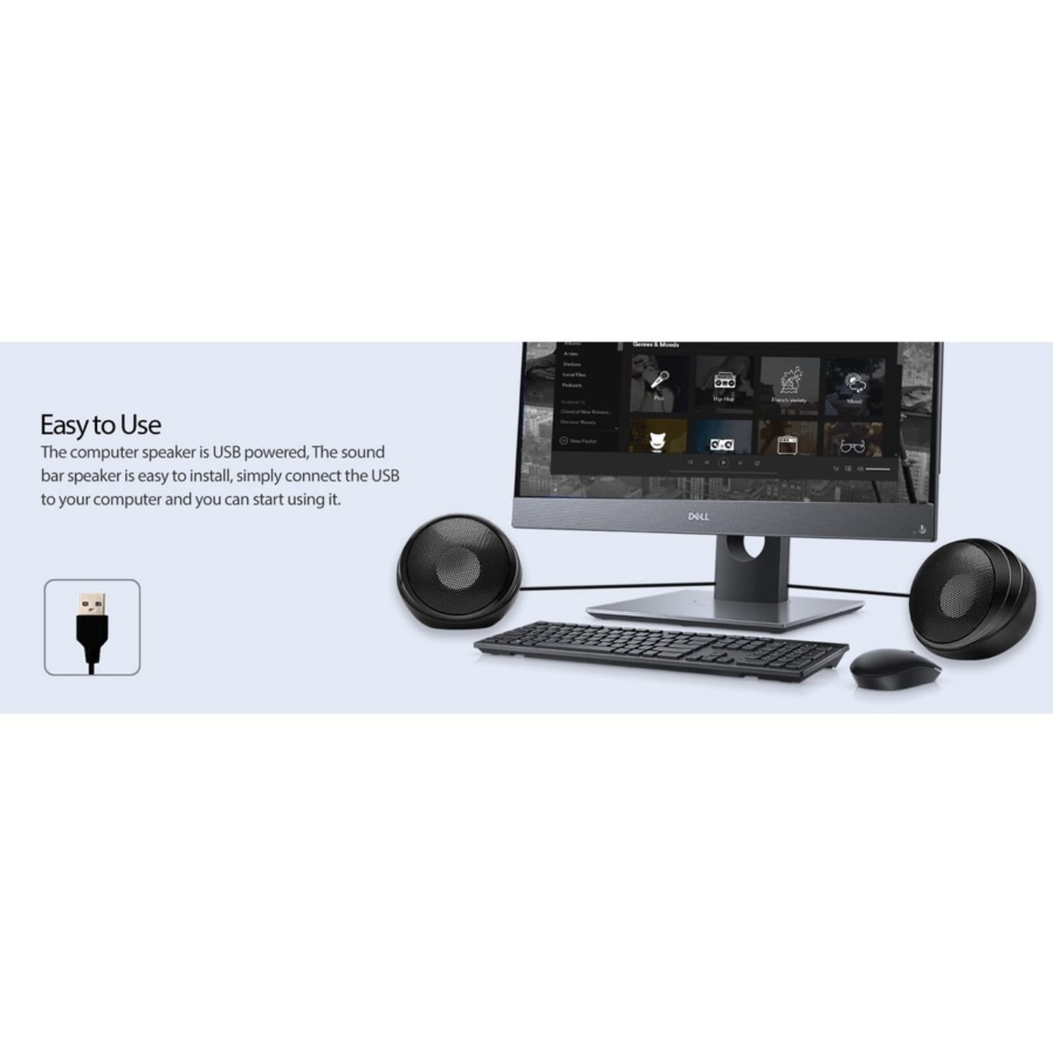 Adesso Xtream S4 USB-Powered Desktop Computer Speaker with Dynamic Sound - 5W x 2 - Works with Zoom, Microsoft Team, Skype, Webex and Google Meet - Image 5