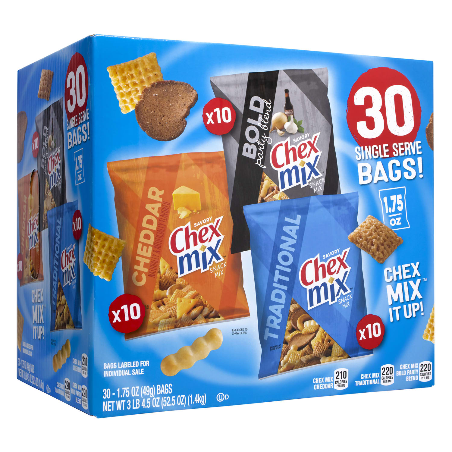 Chex Mix Classics Mix It Up Variety Snack Mixes, 1.75 Oz, Box Of 30 Packs - Image 4