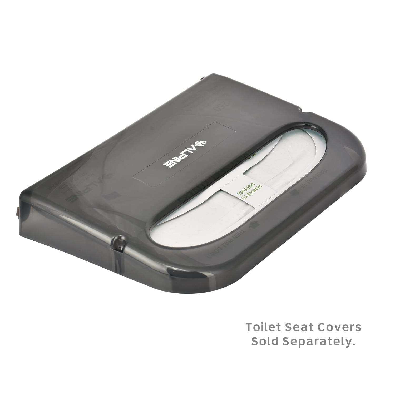 Alpine Industries Half-Fold Plastic Toilet Seat Cover Dispenser, 11-7/16inH x 16-3/16inW x 2-3/8inD, Black - Image 5