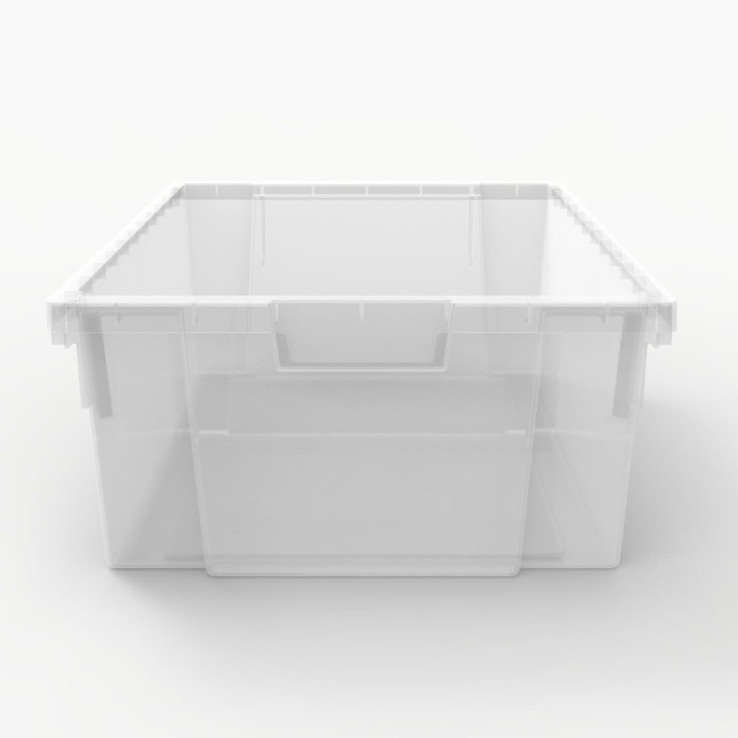 Luxor MBS Storage System Stackable Storage Bins, 12-1/4in x 16-3/4in x 6in, Clear, Set Of 4 Bins - Image 4