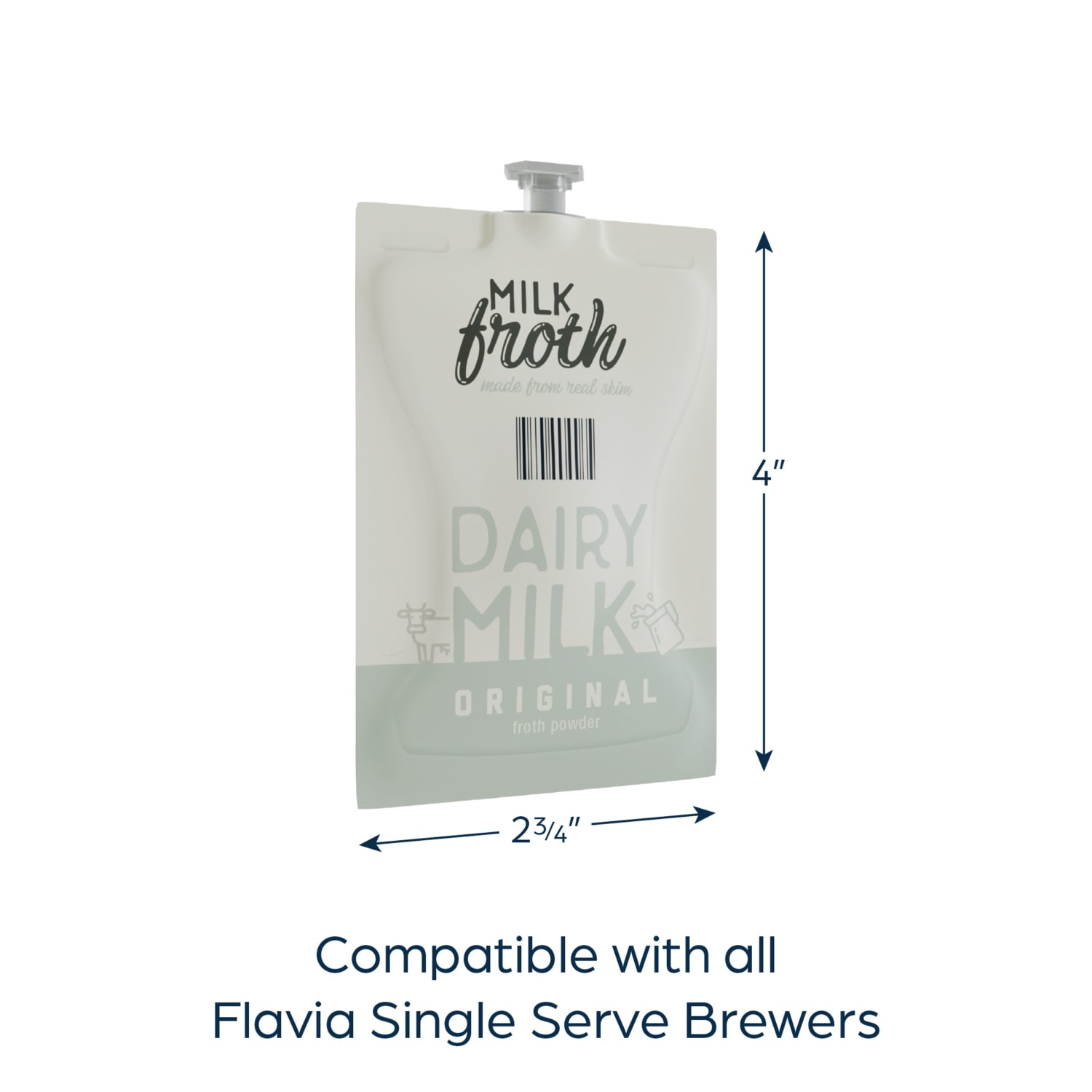 FLAVIA Coffee ALTERRA Single-Serve Coffee Freshpacks, Real Milk Froth Powder, Carton Of 72 - Image 3
