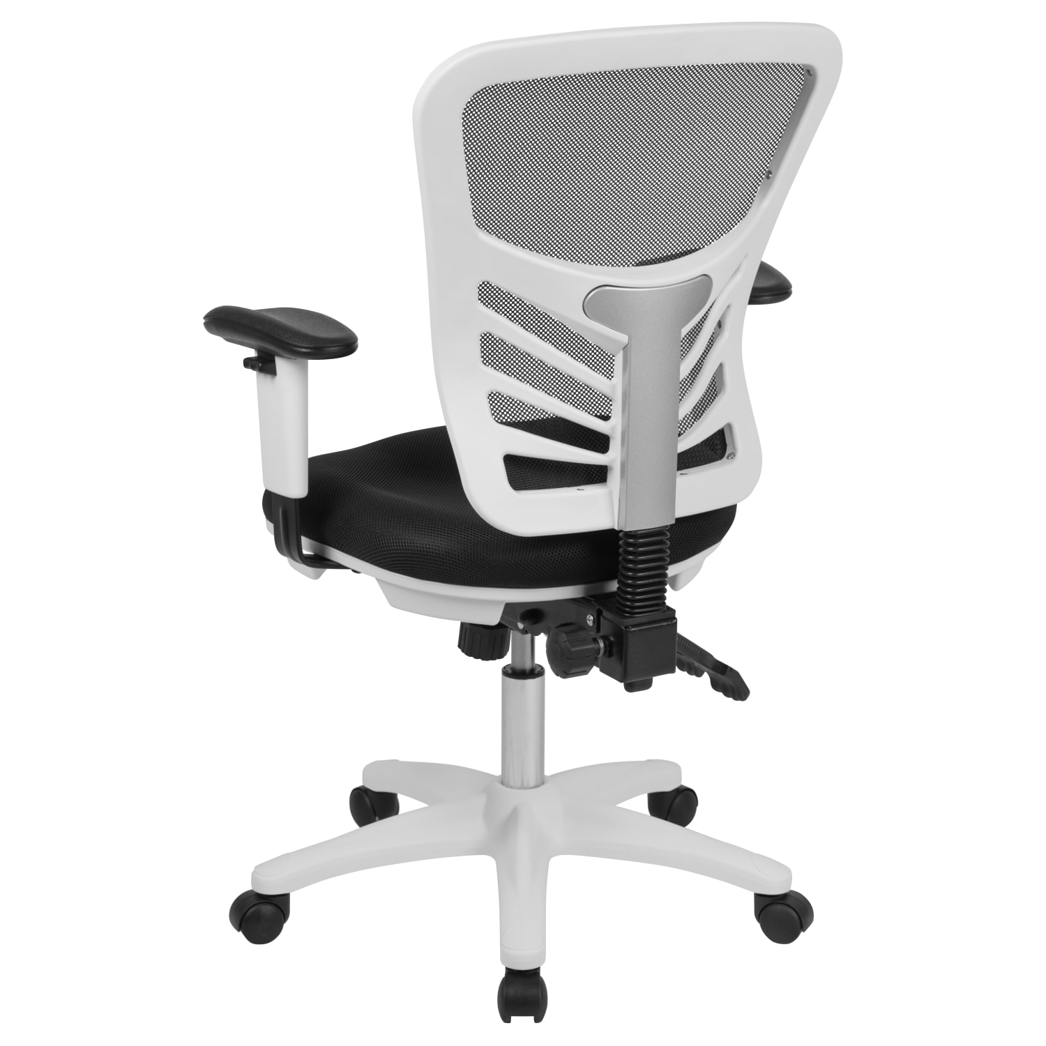 Flash Furniture Ergonomic Mesh Mid Back Executive Office Chair BlackWhite PopularChairscom