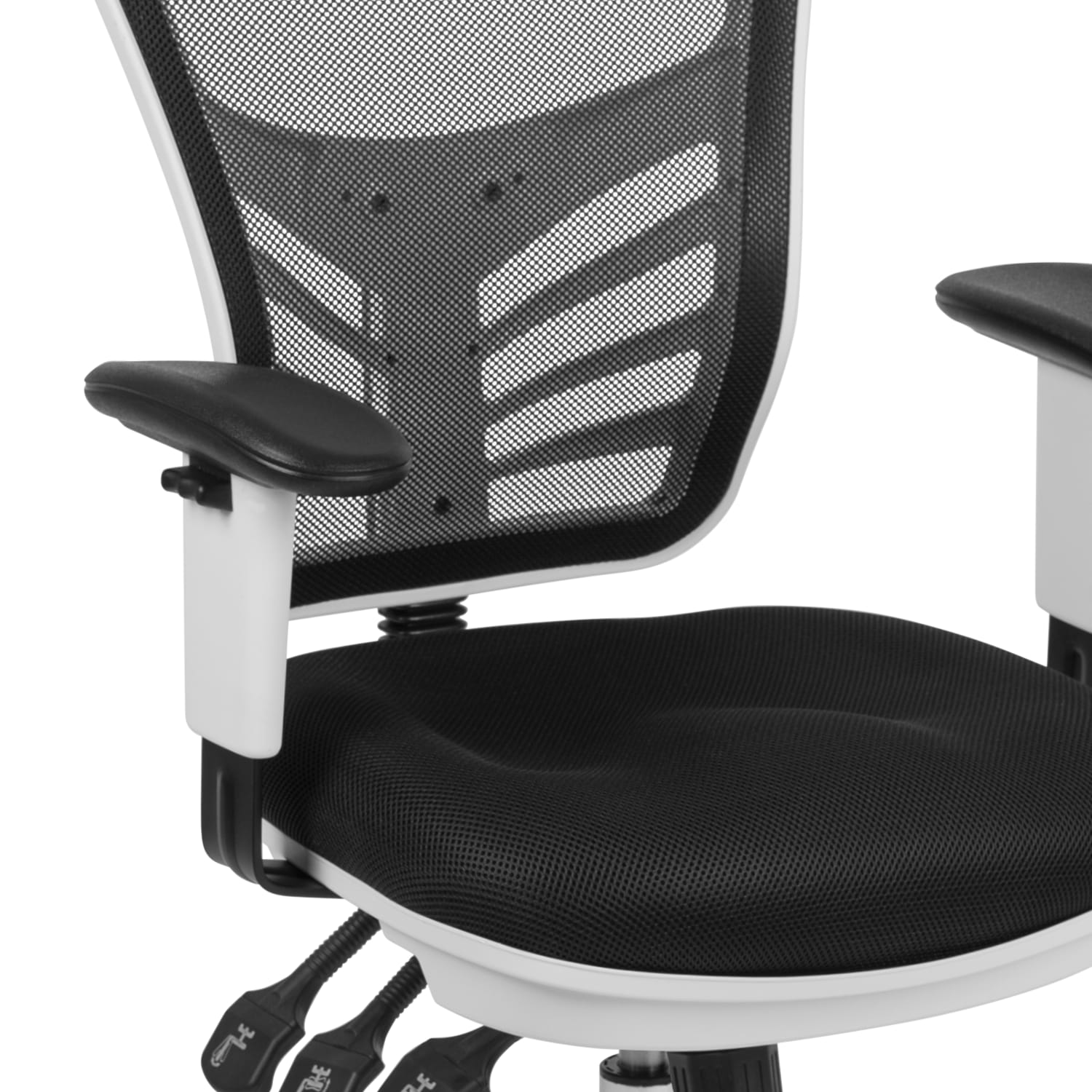 Flash Furniture Ergonomic Mesh Mid Back Executive Office Chair BlackWhite PopularChairscom
