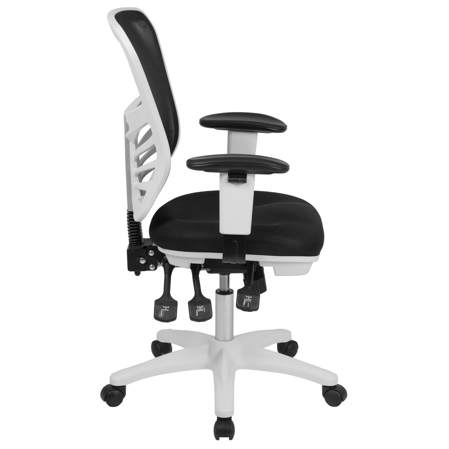 Flash Furniture Ergonomic Mesh Mid Back Executive Office Chair BlackWhite PopularChairscom
