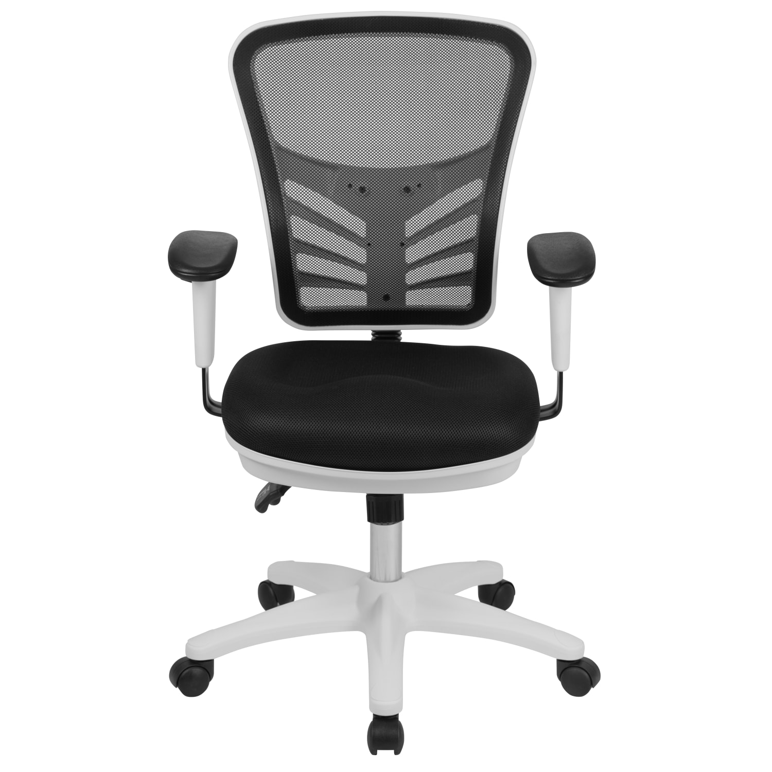 Flash Furniture Ergonomic Mesh Mid Back Executive Office Chair BlackWhite PopularChairscom