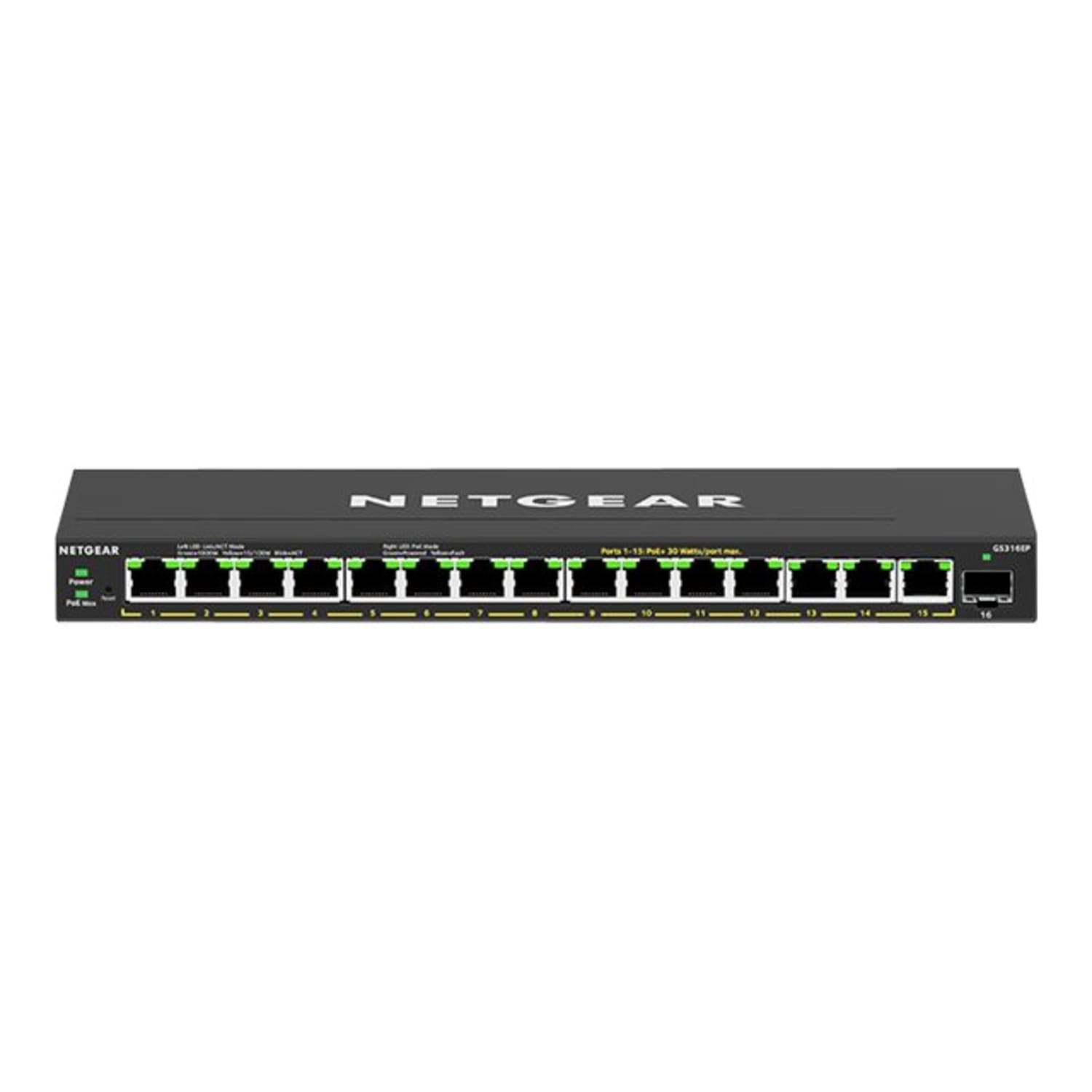 Netgear GS316EP Ethernet Switch - 15 Ports - Manageable - 3 Layer Supported - Modular - 1 SFP Slots - GS316EP100NAS - Image 3