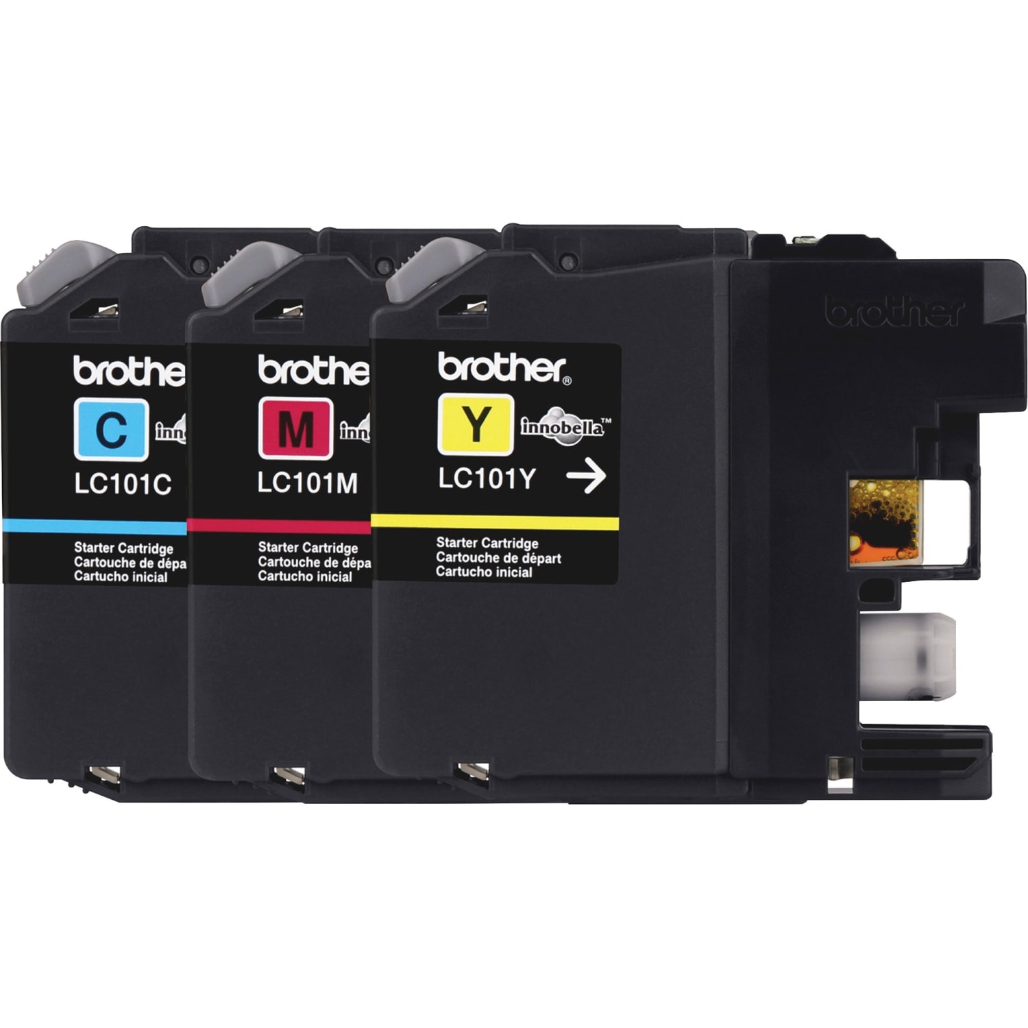 Brother LC101 Cyan, Magenta, Yellow Ink Cartridges, Pack Of 3, LC101-3PKS - Image 6