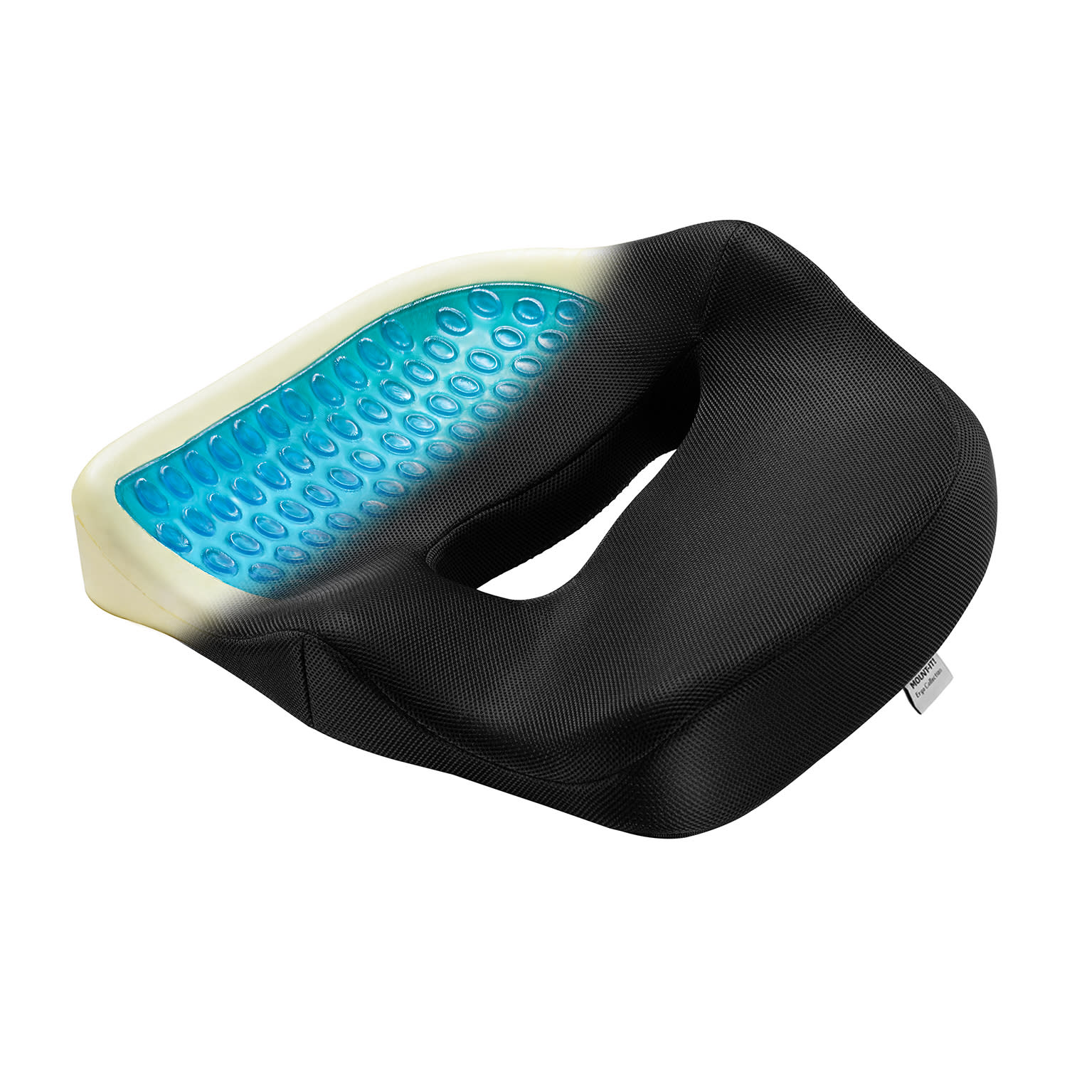 Mount-It! Ergo Collection Premium Comfort Seat Cushion, 15inH x 17-3/4inW x 5-1/8inD, Black - Image 3