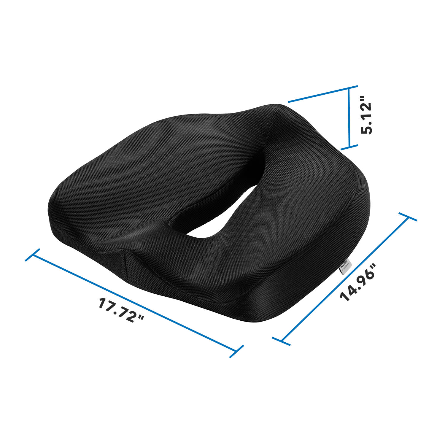 Mount-It! Ergo Collection Premium Comfort Seat Cushion, 15inH x 17-3/4inW x 5-1/8inD, Black - Image 10
