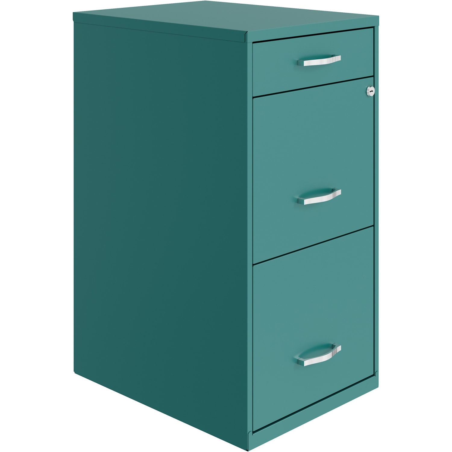 Realspace SOHO Organizer 18inD Vertical 3-Drawer File Cabinet, Teal - Image 4