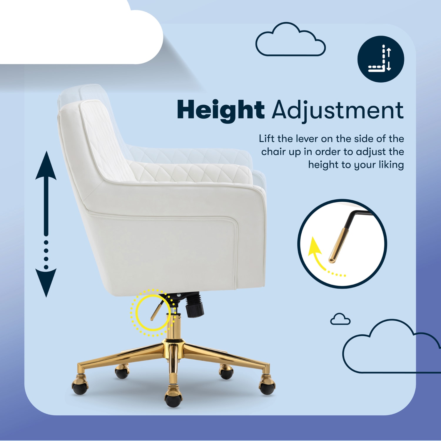 Serta Ashleigh Ergonomic Bonded Leather MidBack Modern Office Chair White PopularChairscom Serta Ashleigh Ergonomic Bonded Leather Mid Back Modern Office Chair White PopularChairscom