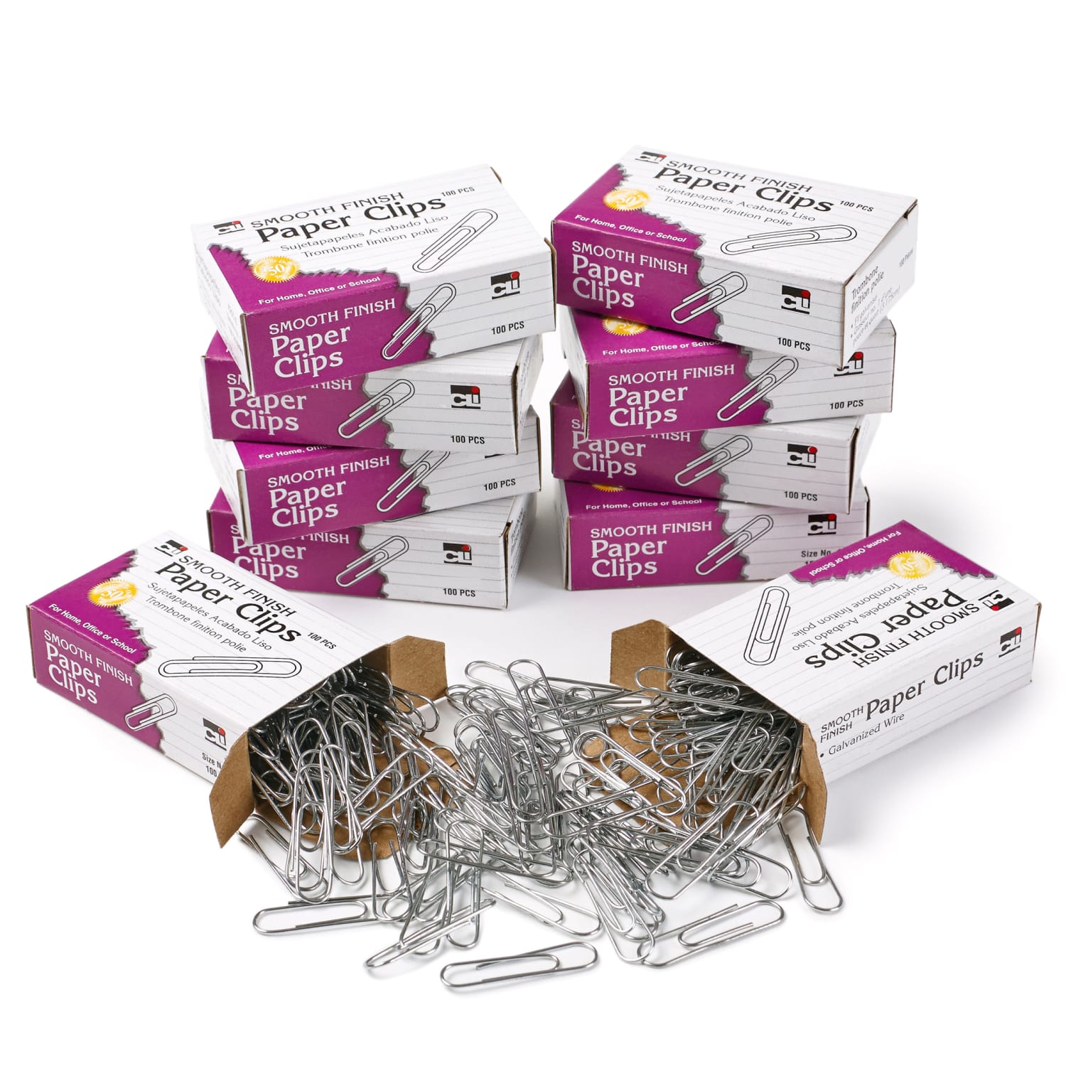 Charles Leonard Jumbo Gem Paper Clips, 100 Clips Per Box, Pack Of 20 Boxes, 2in, Silver, 2,000 Clips - Image 3