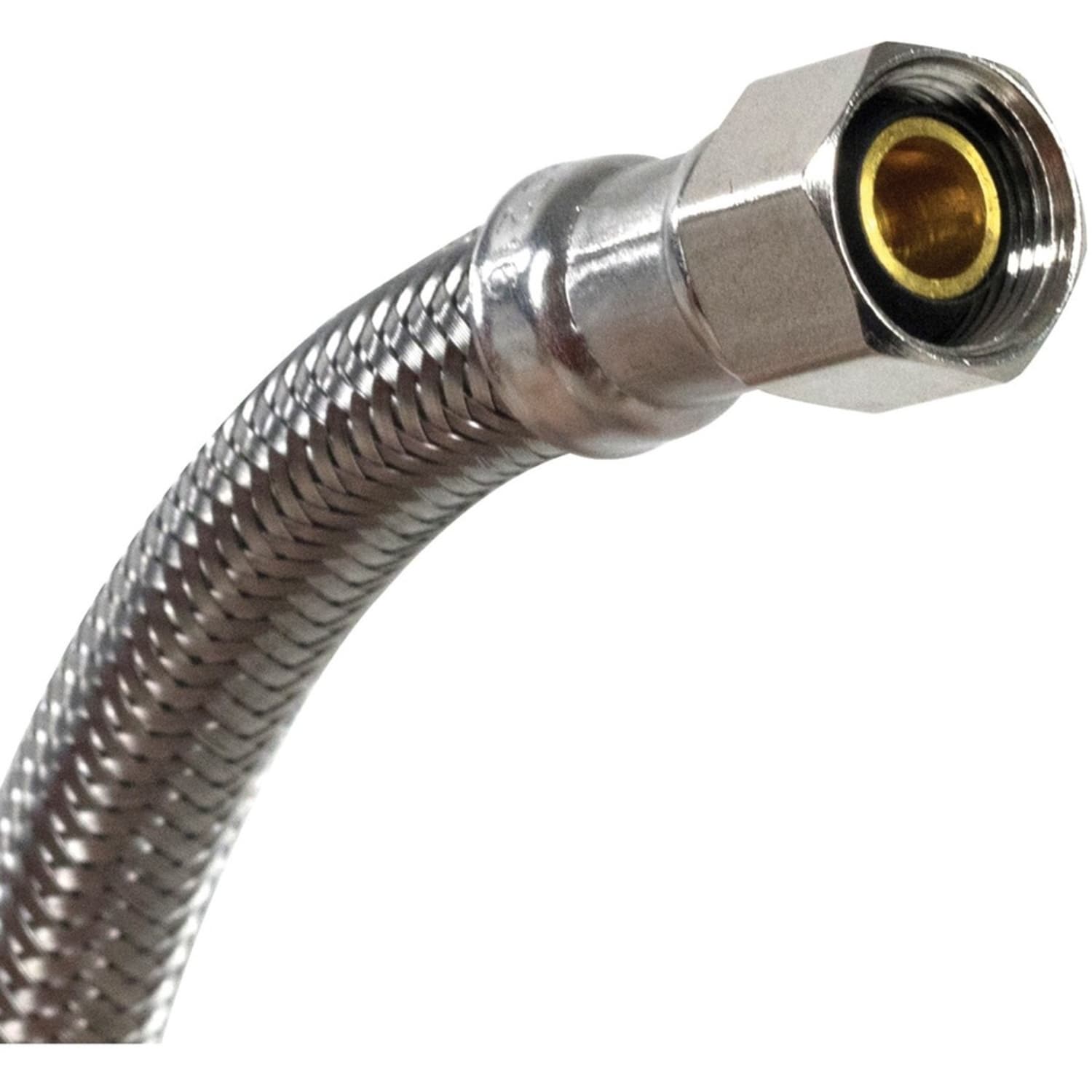 Certified Appliance Accessories Braided Stainless Steel Dishwasher Connector with MIP Elbow - 96in - Red, Stainless Steel, Gold, Silver - Stainless Steel, Vinyl, Polyvinyl Chloride (PVC), Polyester, Brass - Image 4