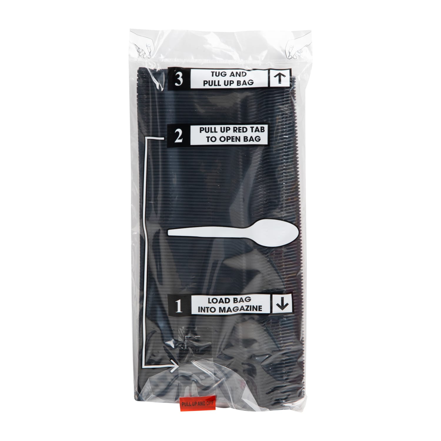 Mind Reader Spoon Refill for CUTDISPBK-BLK Cutlery Storage, 1/2inH x 1-1/4inW x 5-1/2inL, Black,100pcs - Image 6