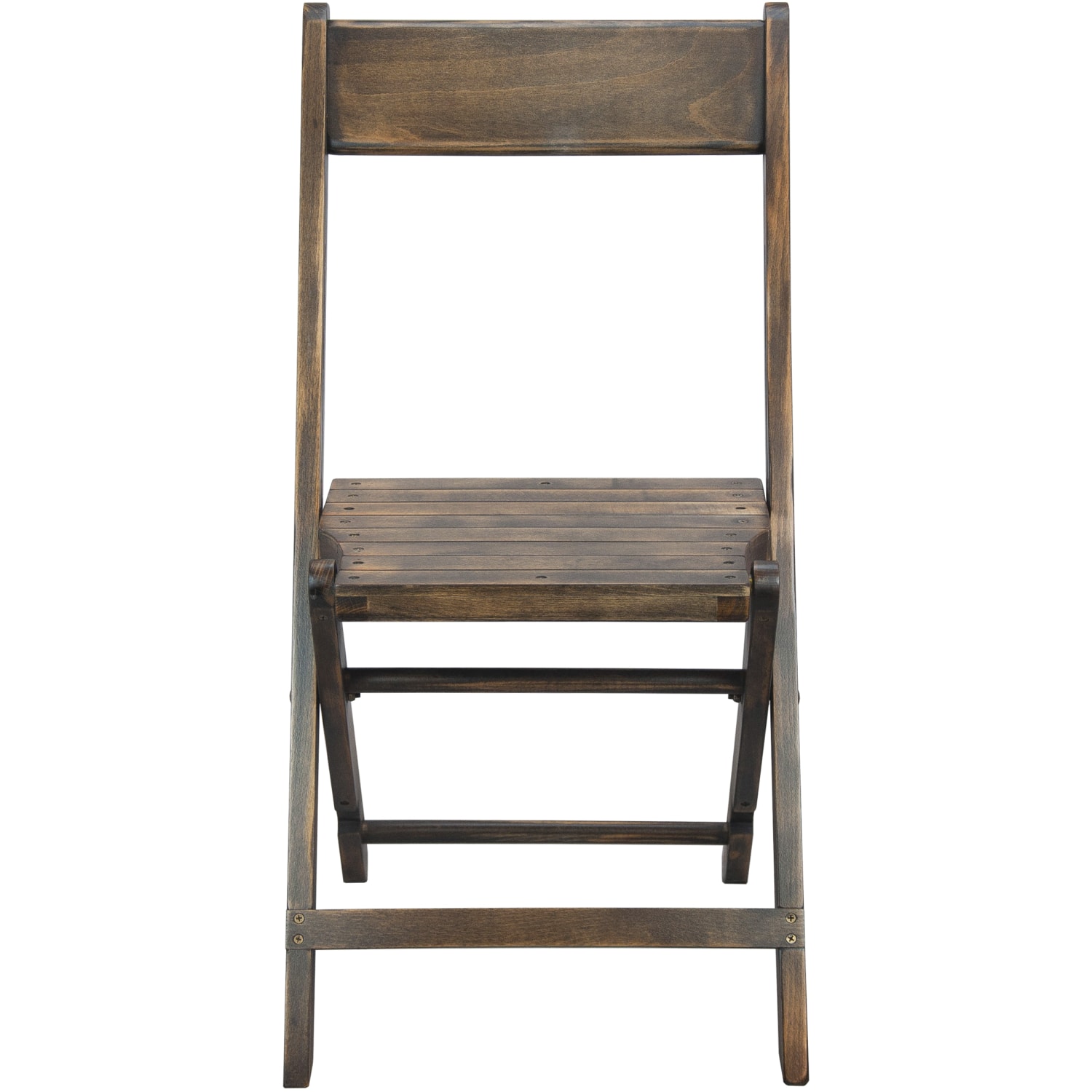 Flash Furniture Advantage Slatted Wood Folding Wedding Chairs, Antique Black, Pack Of 2 Chairs - Image 5
