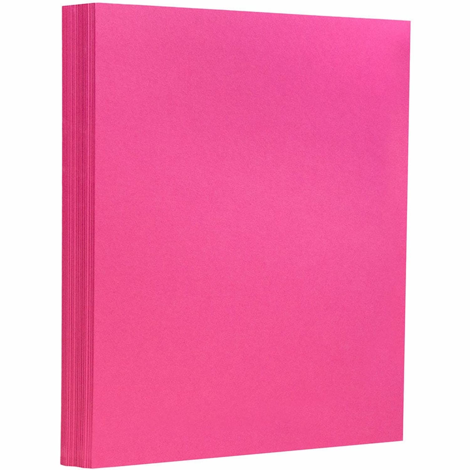 JAM Paper Card Stock, Fuchsia Pink, Letter (8.5in x 11in), 130 Lb, Pack Of 25