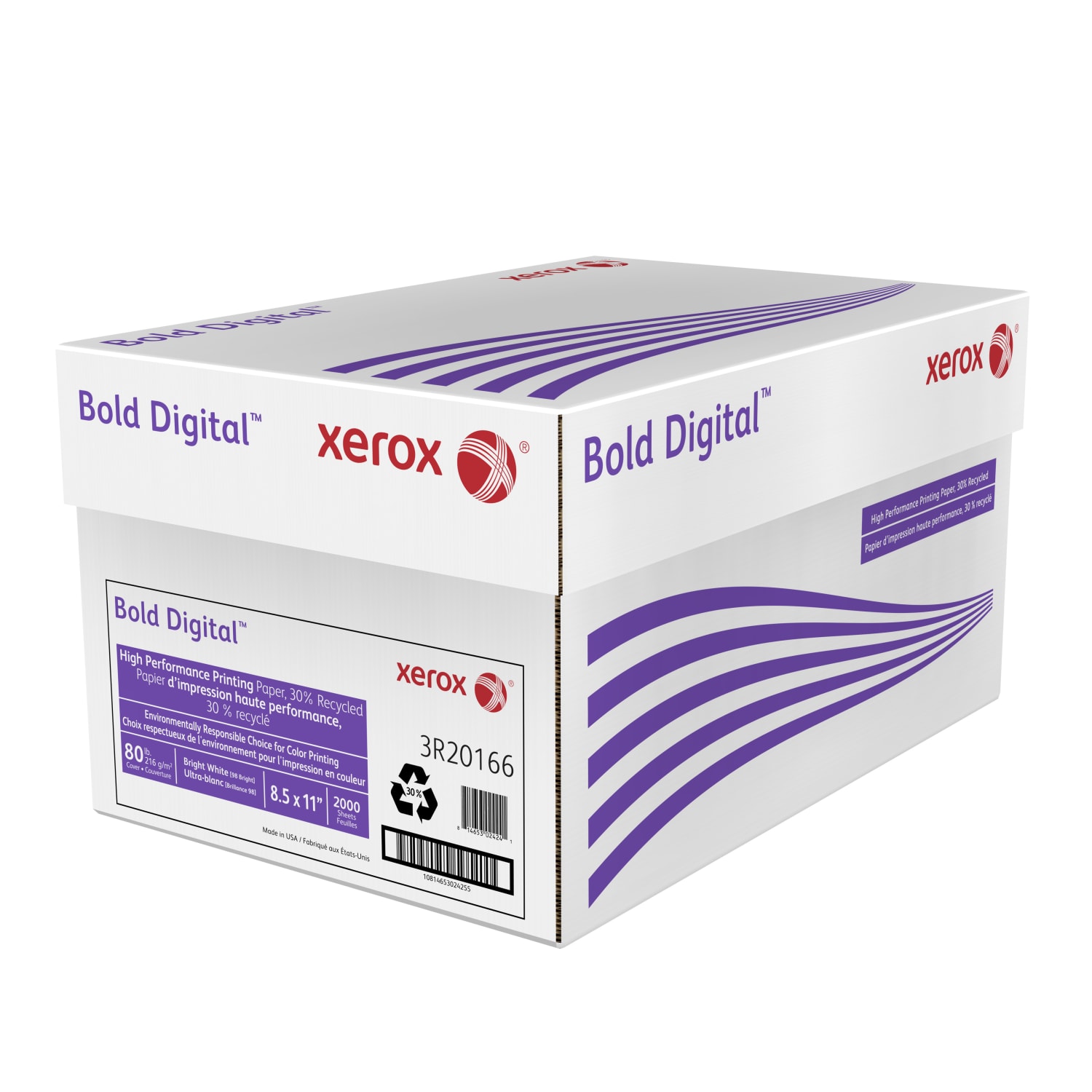 Xerox Bold Digital Printing Paper, Letter (8 1/2in x 11in), 2000 Sheets Total, 98 Brightness, 80 Lb, 30% Recycled, 250 Sheets Per Ream, 8 Reams - Image 4