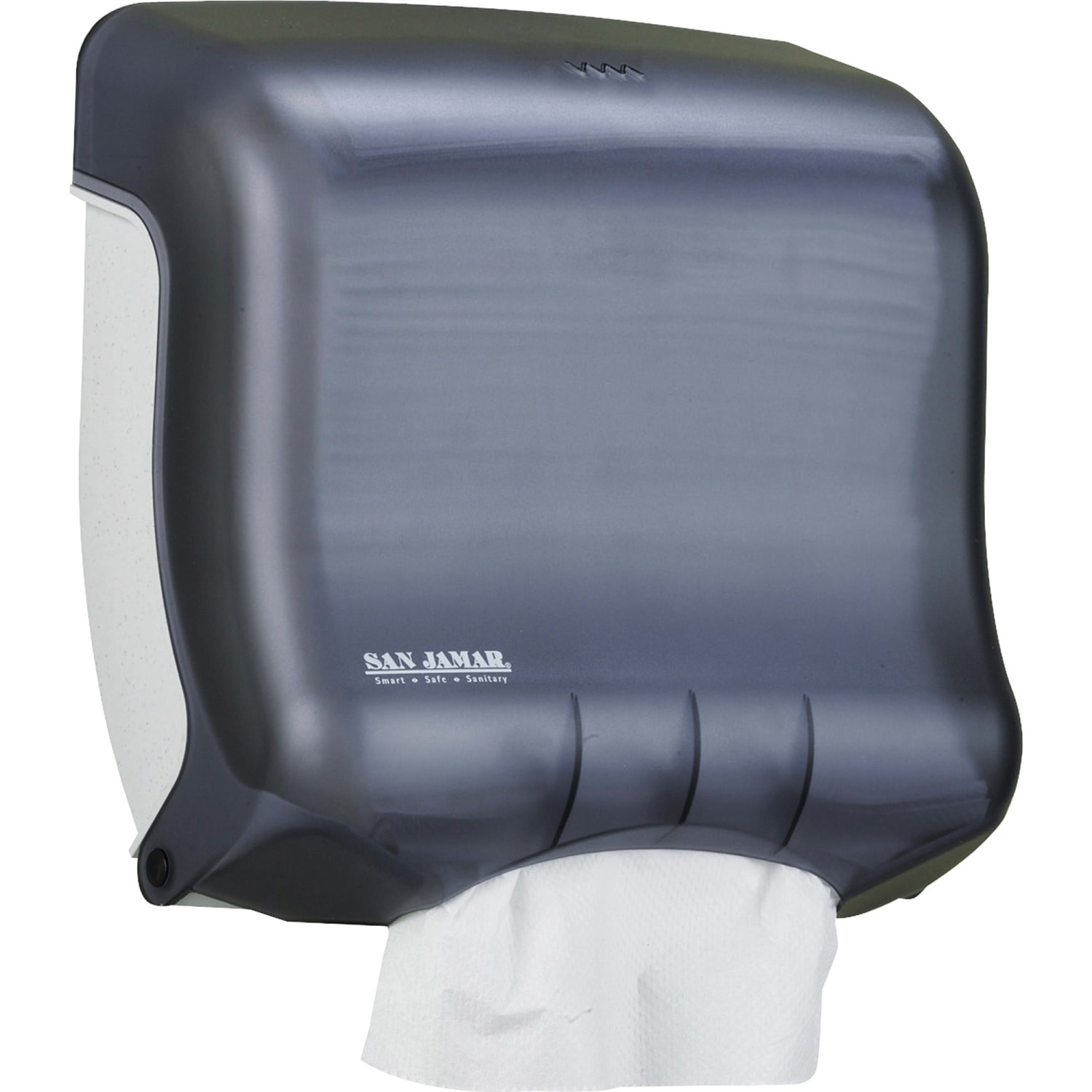 San Jamar Ultrafold Towel Dispenser, 11 1/2in x 11 1/2in x 6in, Black/Pearl - Image 3