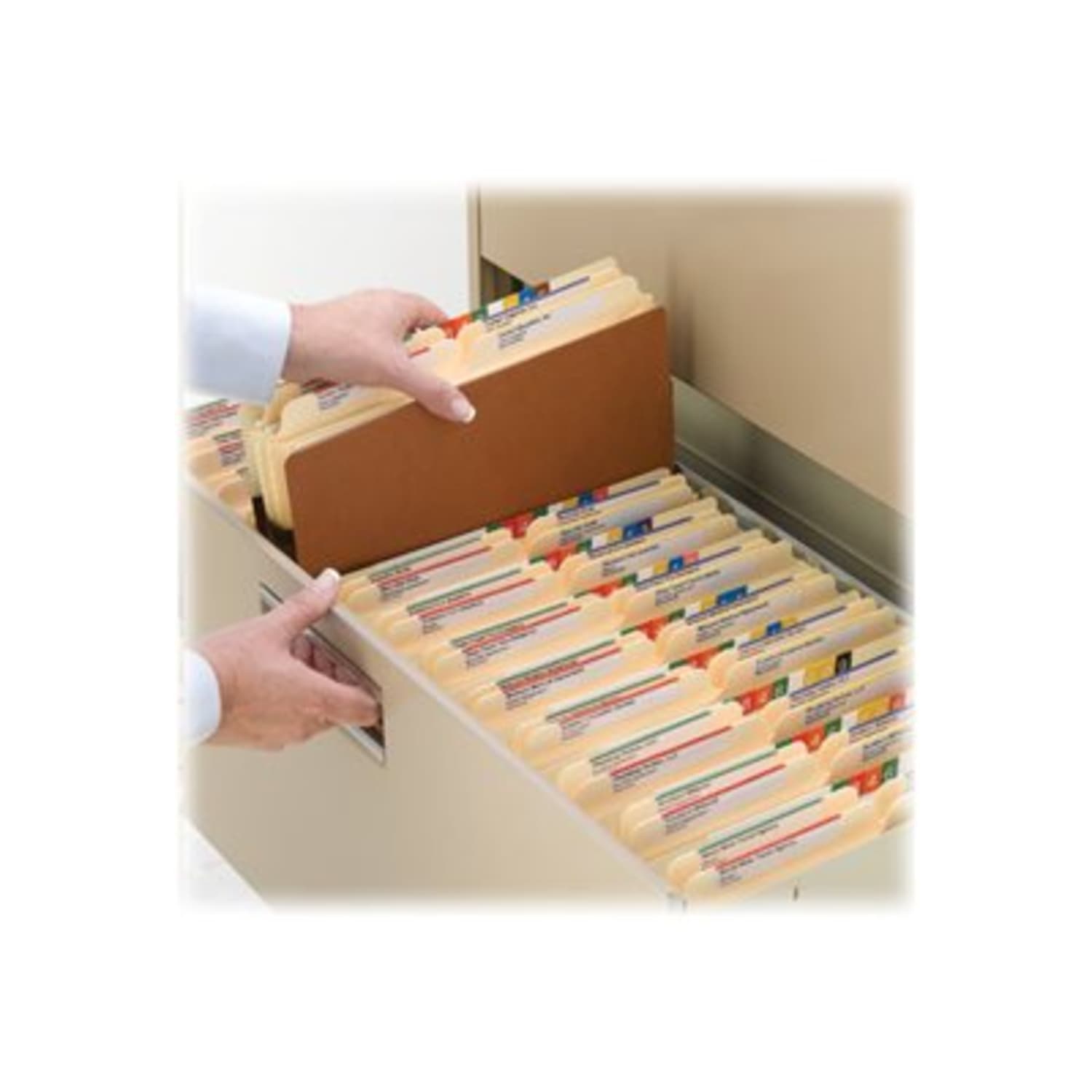 Smead Expanding File Pockets, 5 1/4in Expansion, Letter Size, 100% Recycled, Redrope, Box Of 10 - Image 3
