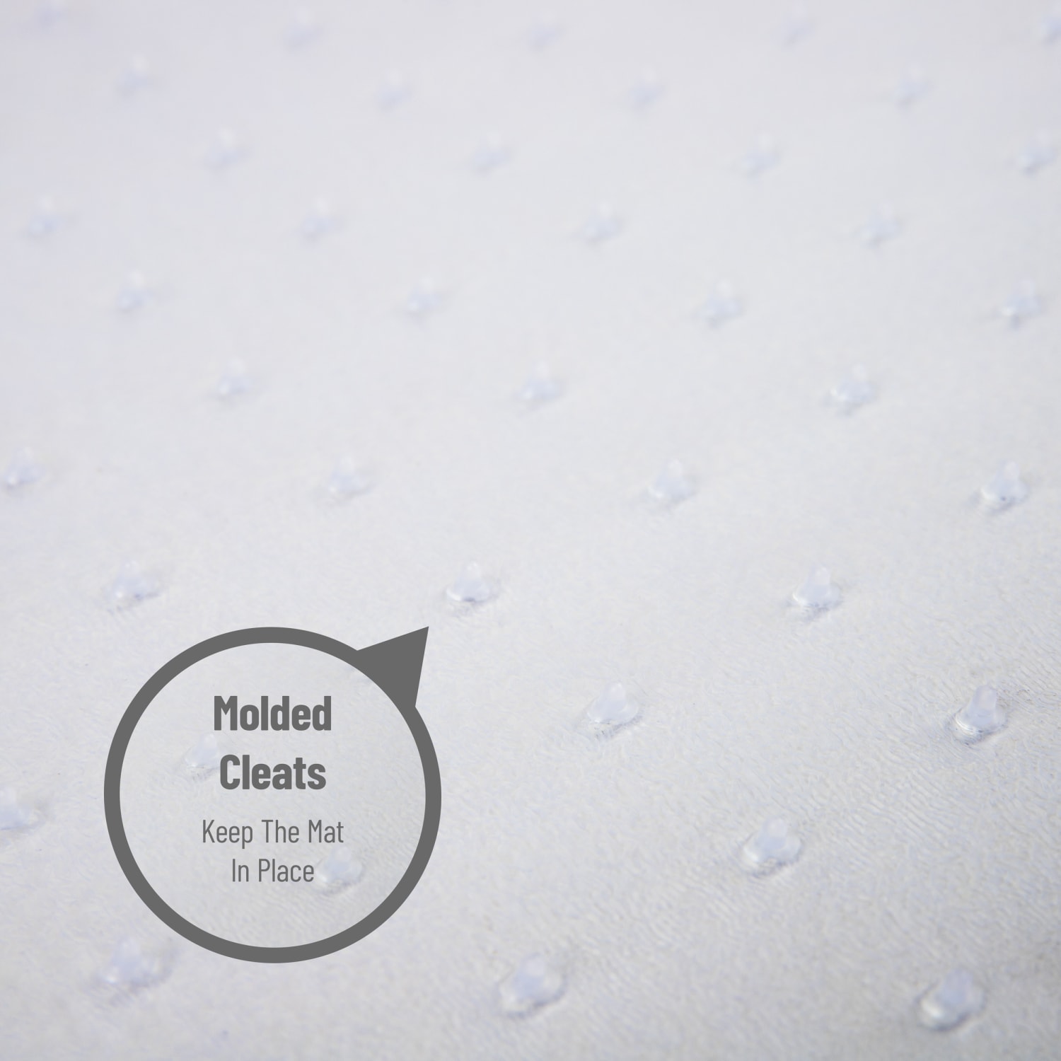 Mind Reader Office Chair Mat for Carpet Grips, PVC, 47inL x 35-1/4inW x 1/10inH, Clear - Image 6