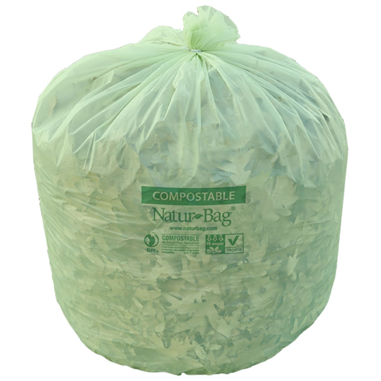 Stalk Market 0.8-Mil Compostable Trash Liners, 55 Gallons, Green, Pack Of 100 Bags - Image 3