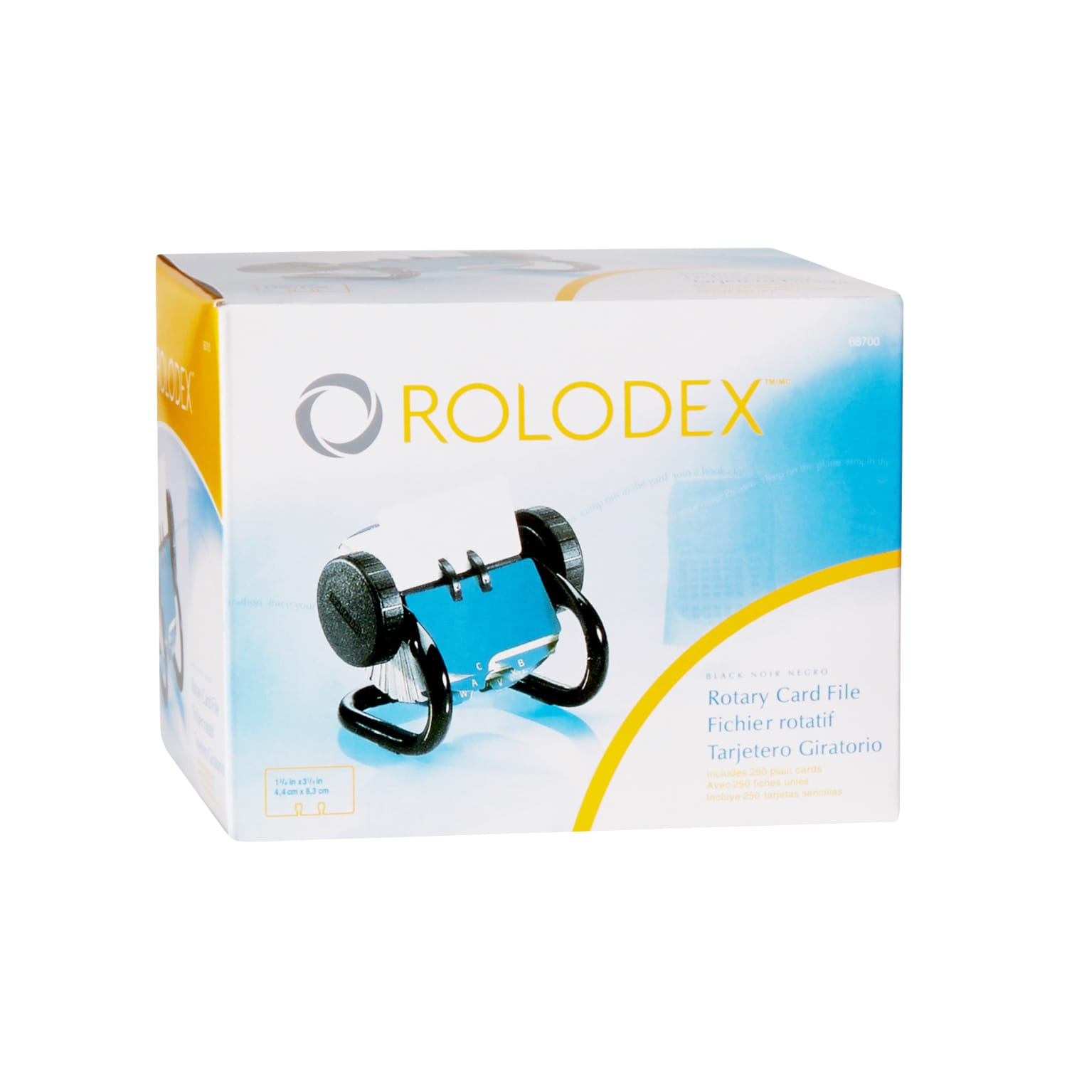 Rolodex Mini Classic Rotary Card File, 1 3/4in x 3 1/4in, 250 Cards, Black - Image 5