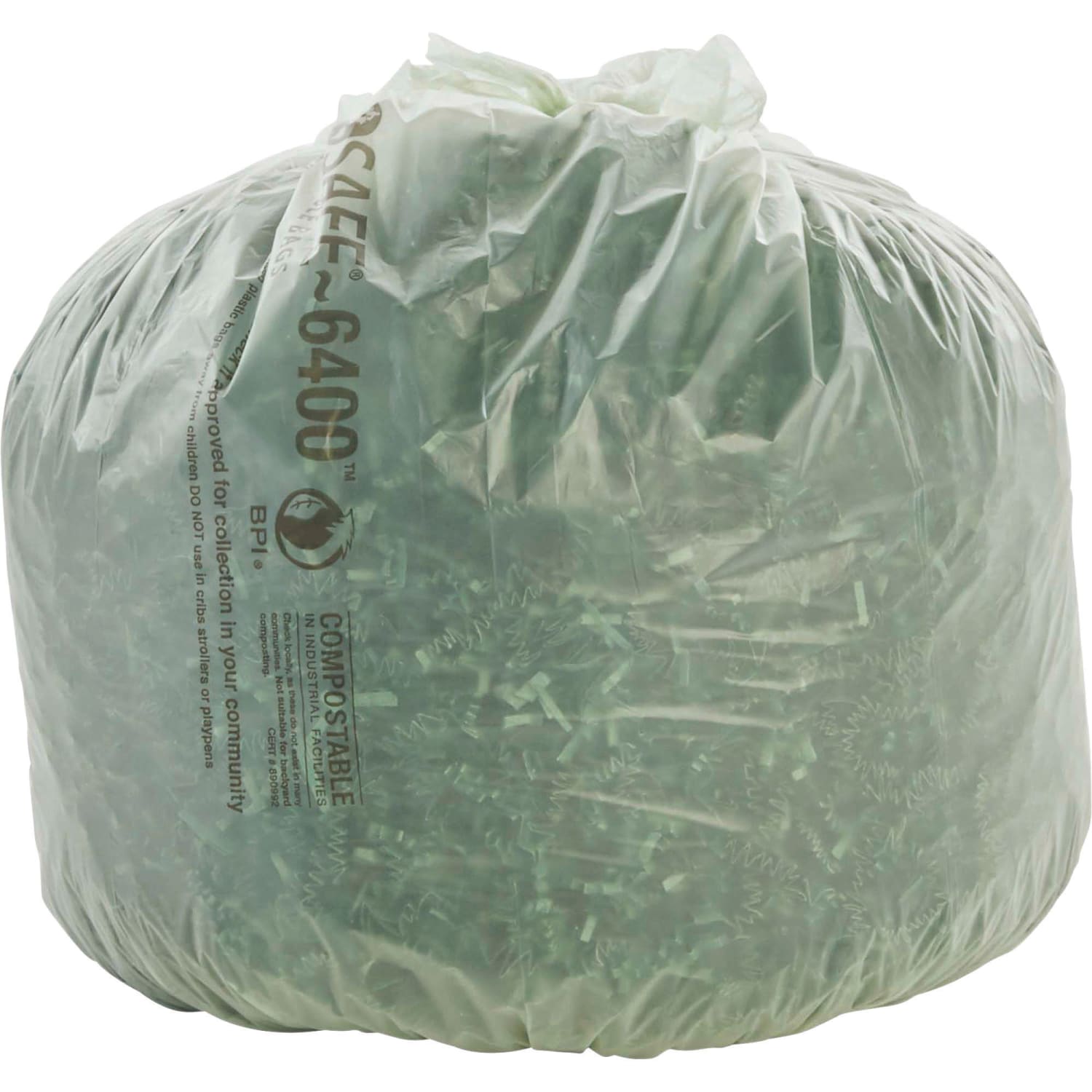 EcoSafe-6400 Compostable Compost Bags, 0.85 mil, 13-Gallon, Green, Box Of 45 - Image 6