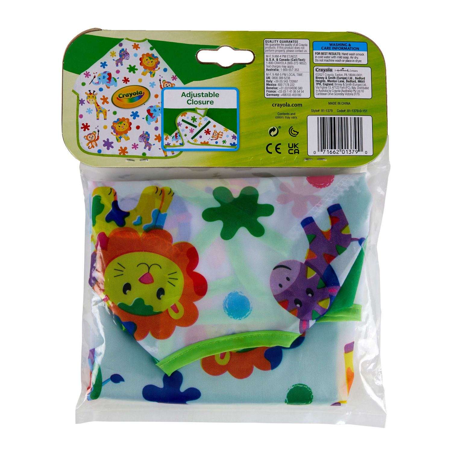 Crayola Art Smock, 12+ Months, Pack Of 4 - Image 5